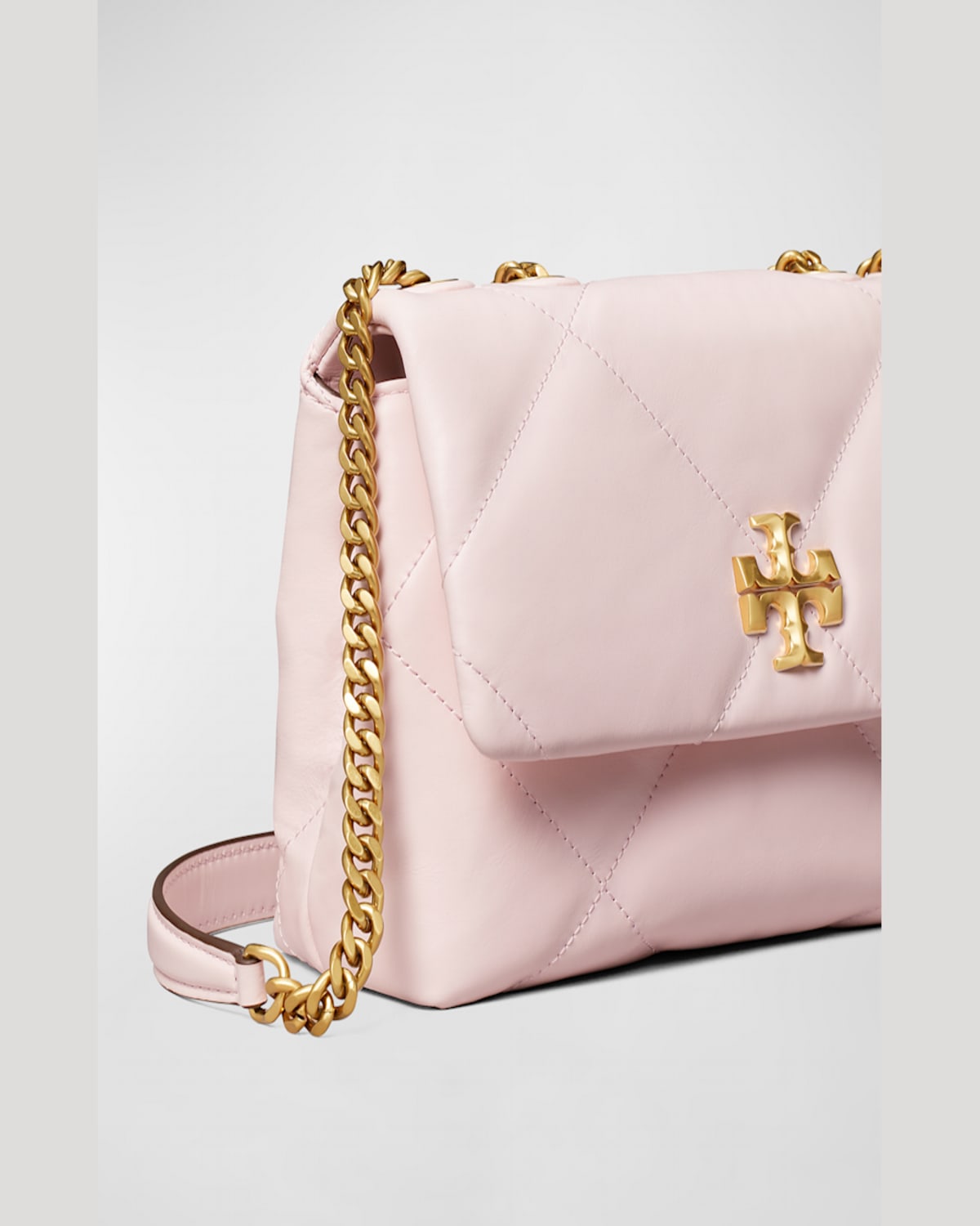 Tory Burch Kira Small Diamond Quilted Convertible Shoulder Bag In Vanilla Soft Serve