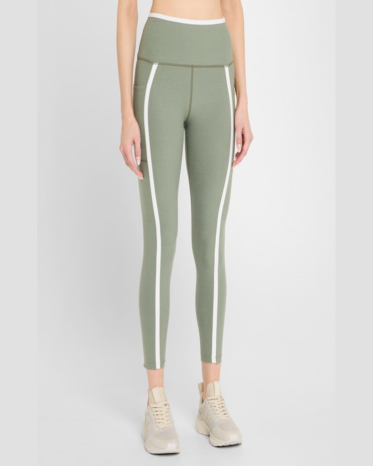BEYOND YOGA SPACEDYE NEW MOVES HIGH-WAIST MIDI LEGGINGS 
