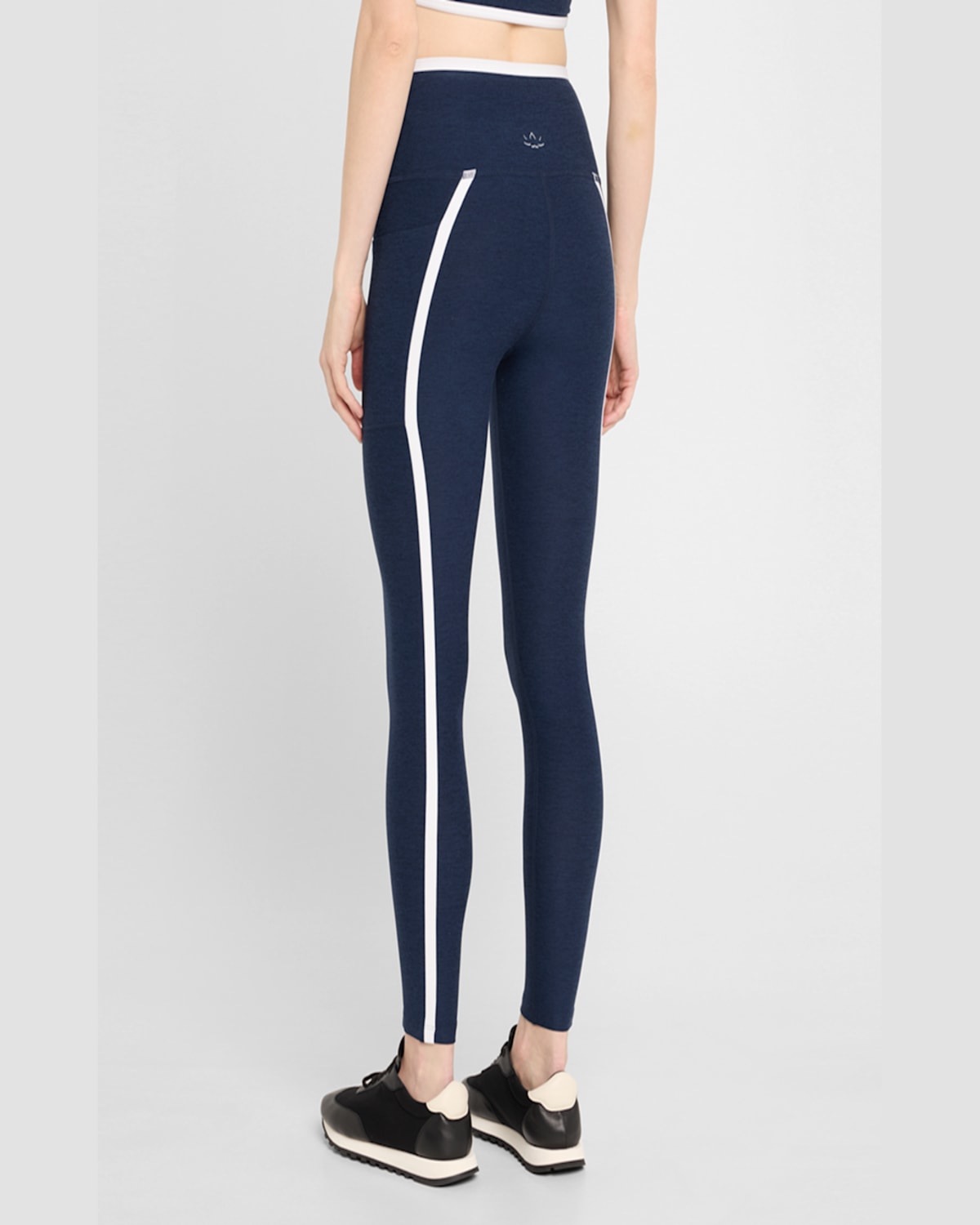 Shop Beyond Yoga Spacedye New Moves High-waist Midi Leggings In Grey Sage Heather