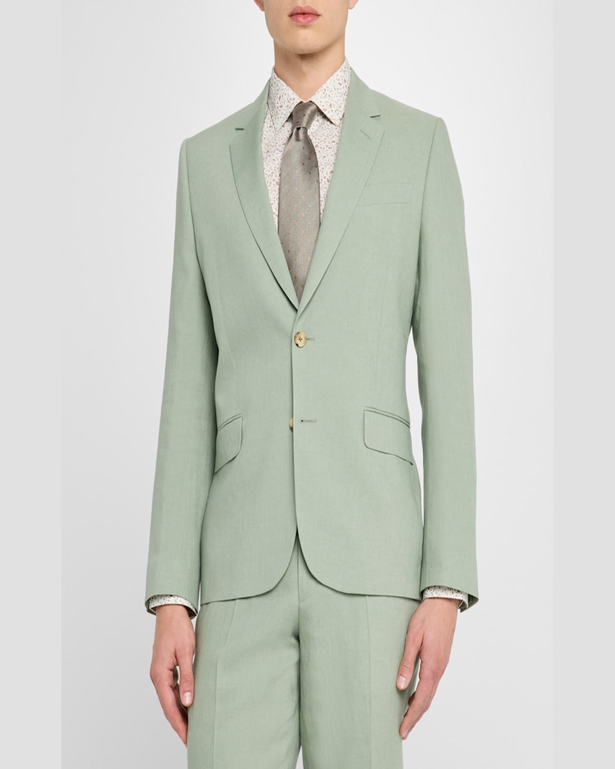Shop Paul Smith Men's Soho-fit Linen Sport Coat In Sage