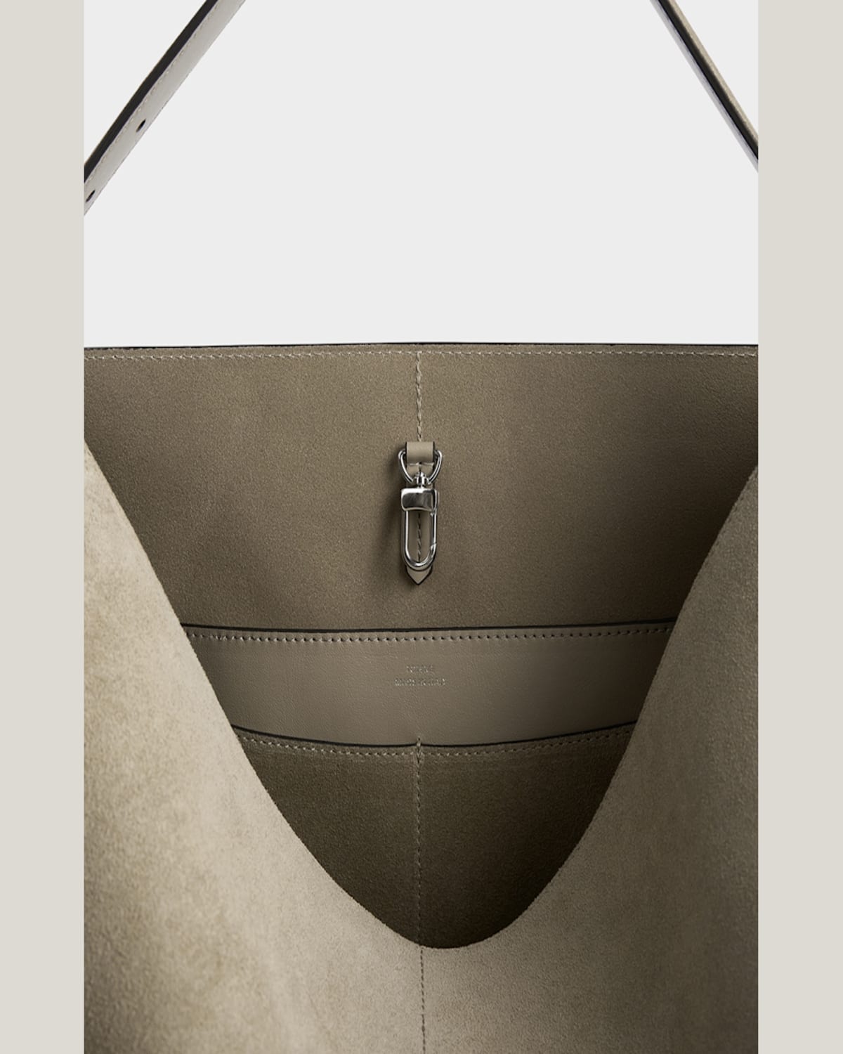 Totême Suede Belted Tote Shoulder Bag In Desert
