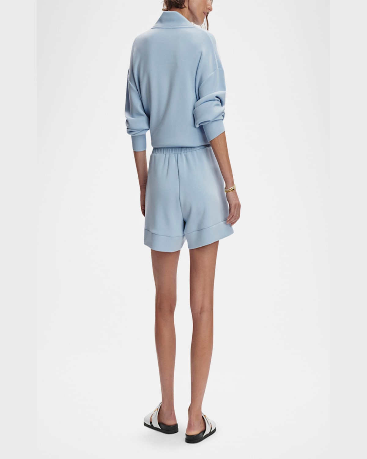 Varley Atrium Drawstring Shorts In Cashmere Blue
