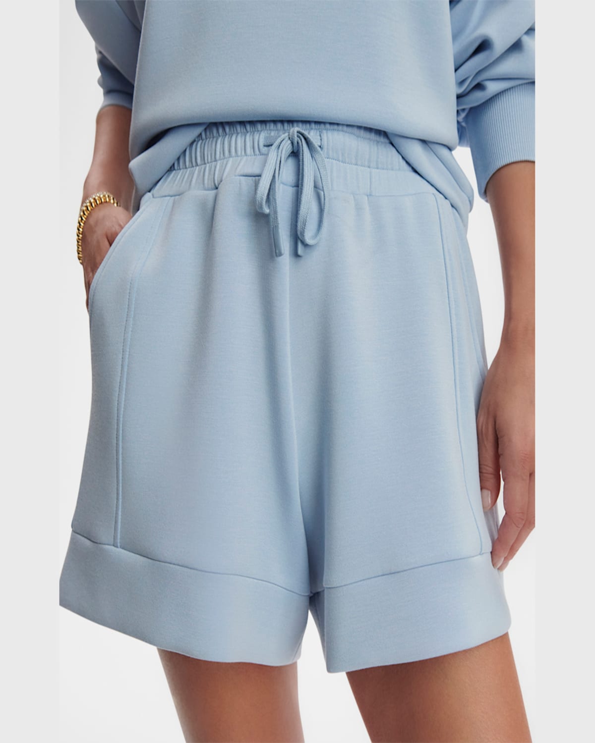Varley Atrium Drawstring Shorts In Cashmere Blue