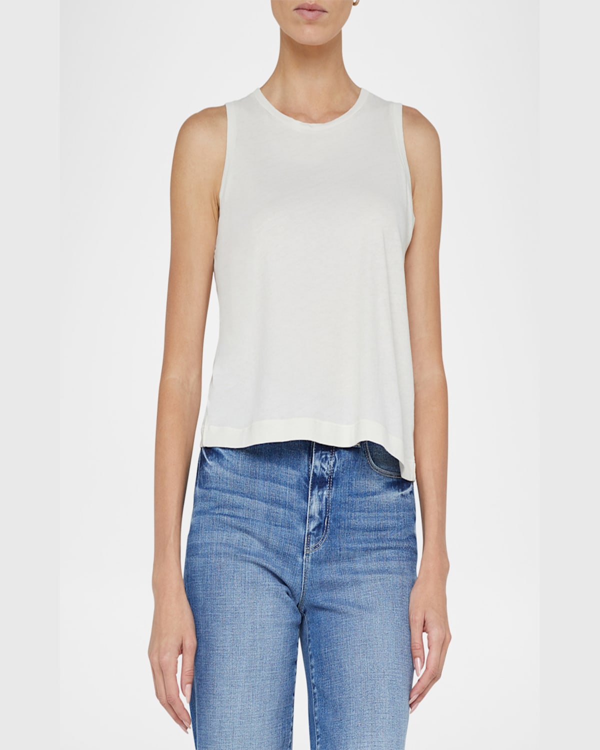 Shop L Agence Mikaela Tank Top In Light Pearl