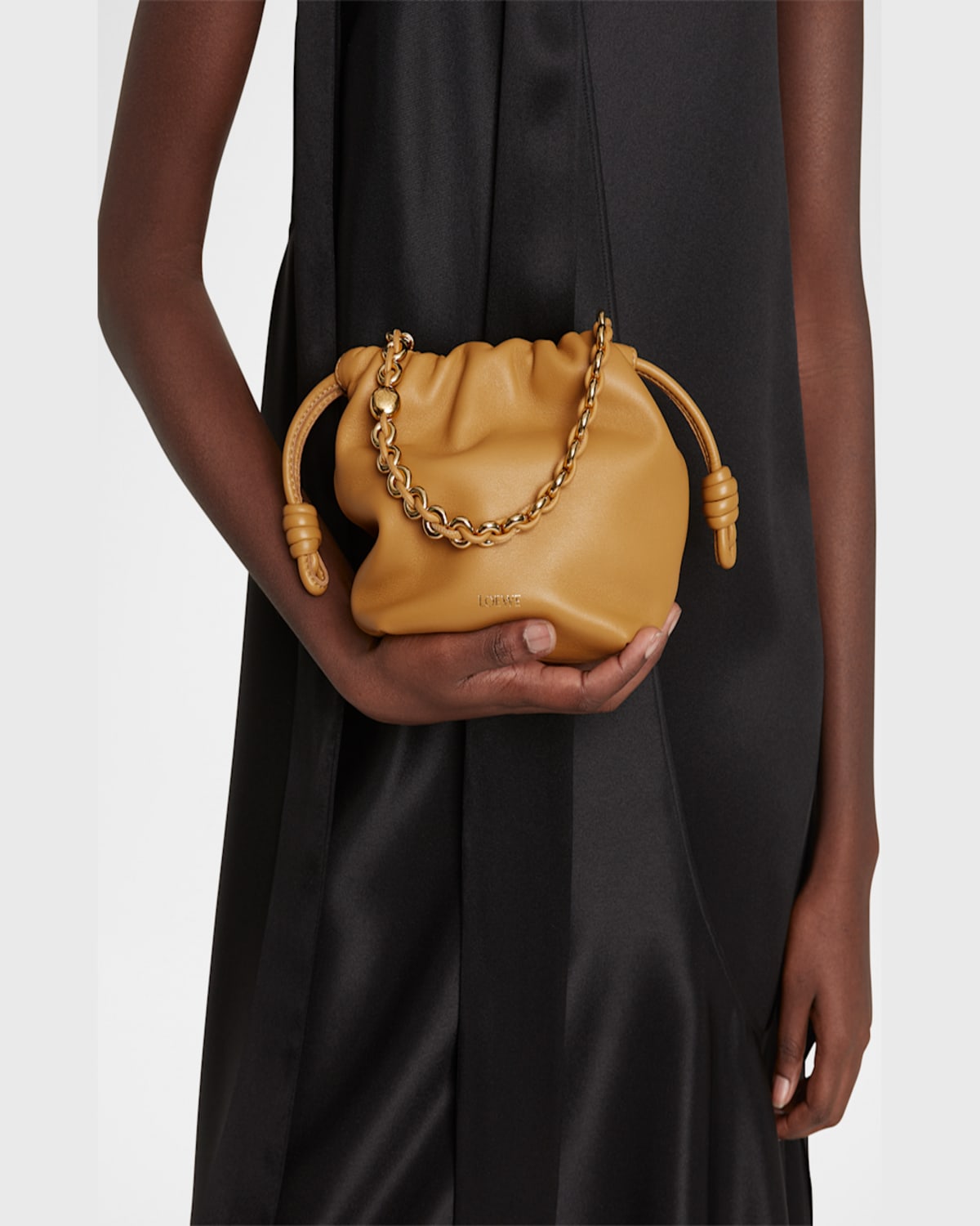 Shop Loewe Flamenco Mini Crossbody Bag In Napa Leather In Sahara