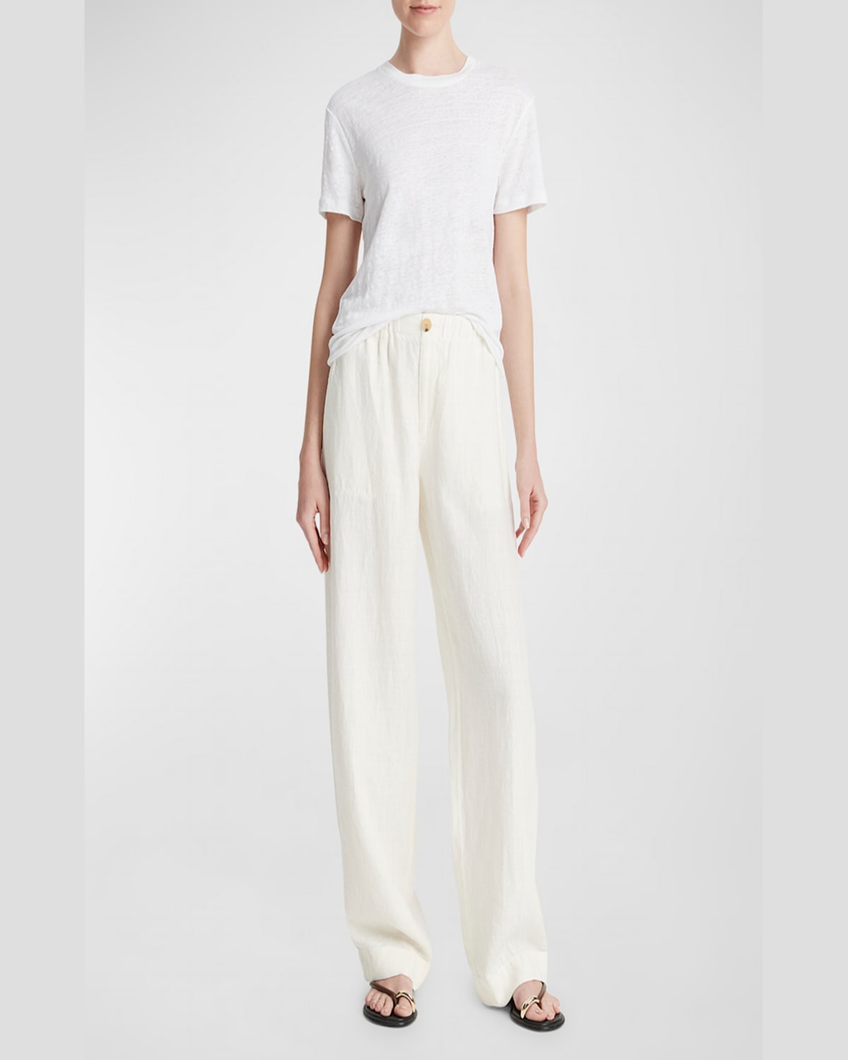 VINCE HEMP WIDE-LEG UTILITY PANTS 