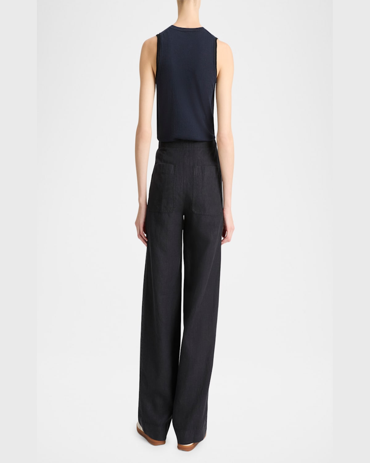 VINCE HEMP WIDE-LEG UTILITY PANTS 