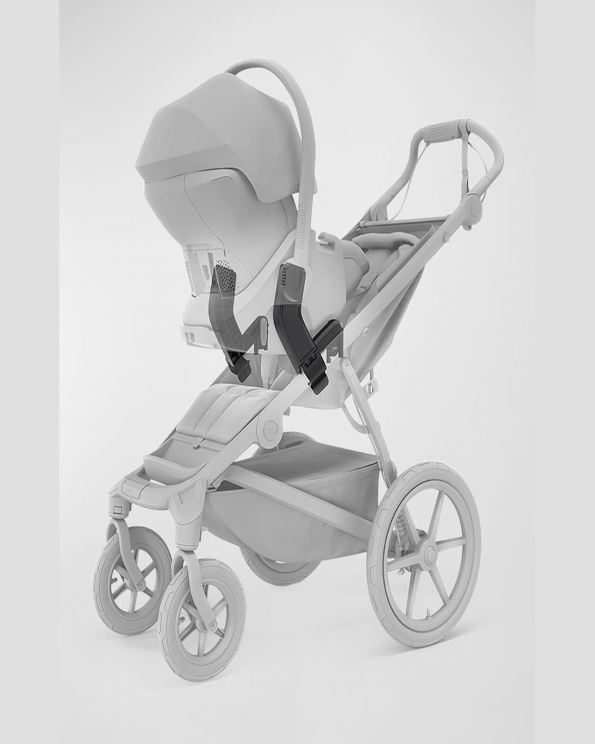 Thule Urban Glide 3 & 4-wheel Single Car Seat Adapter Maxi Cosi, Nuna, Cybex In Black