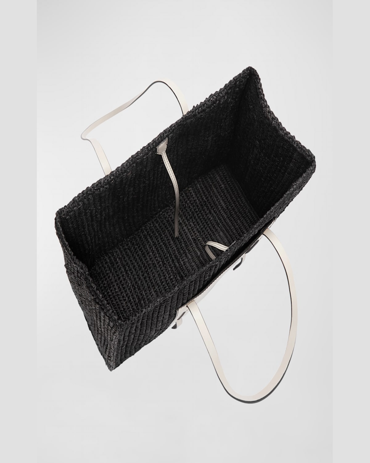 Demellier The Capri Raffia & Leather Tote Bag In Natural Raffia Tan Smooth