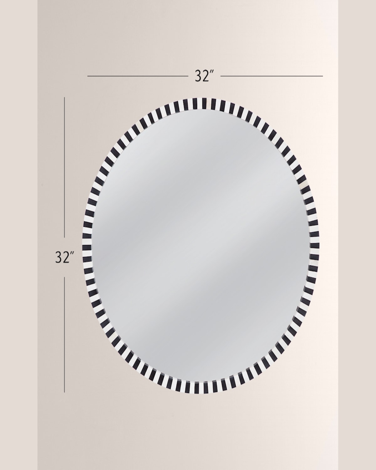 Katherine Noble By Bmc Macardle 34" Round Wall Mirror In Black
