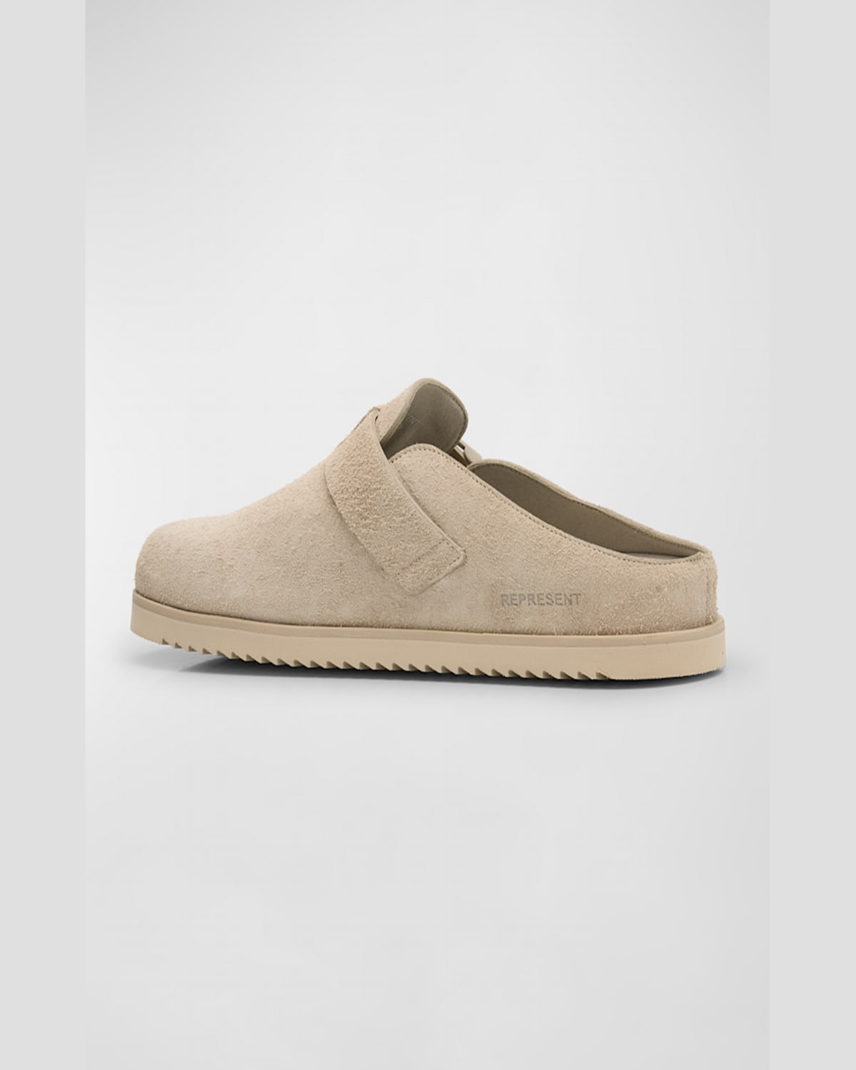 Represent Men's Initial Buckle Suede Mules In Blue