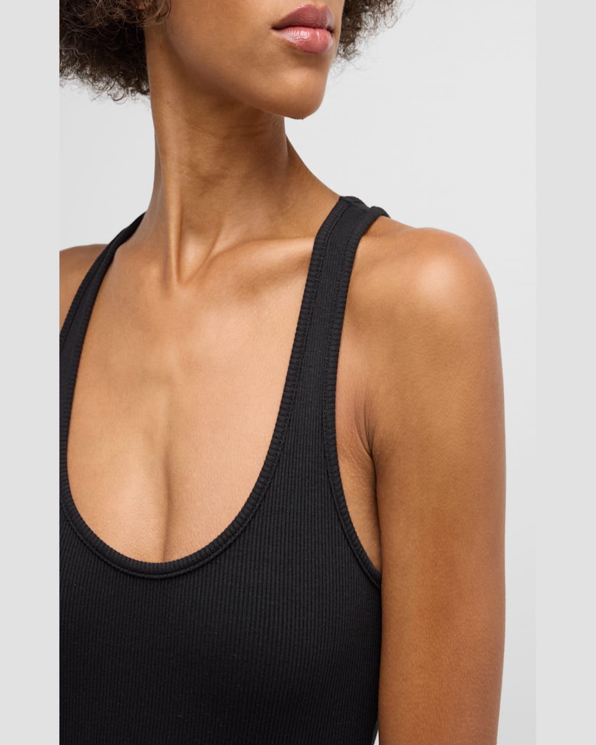 Shop L Agence Nica Scoop-neck Tank Bodysuit In Pale Orchid