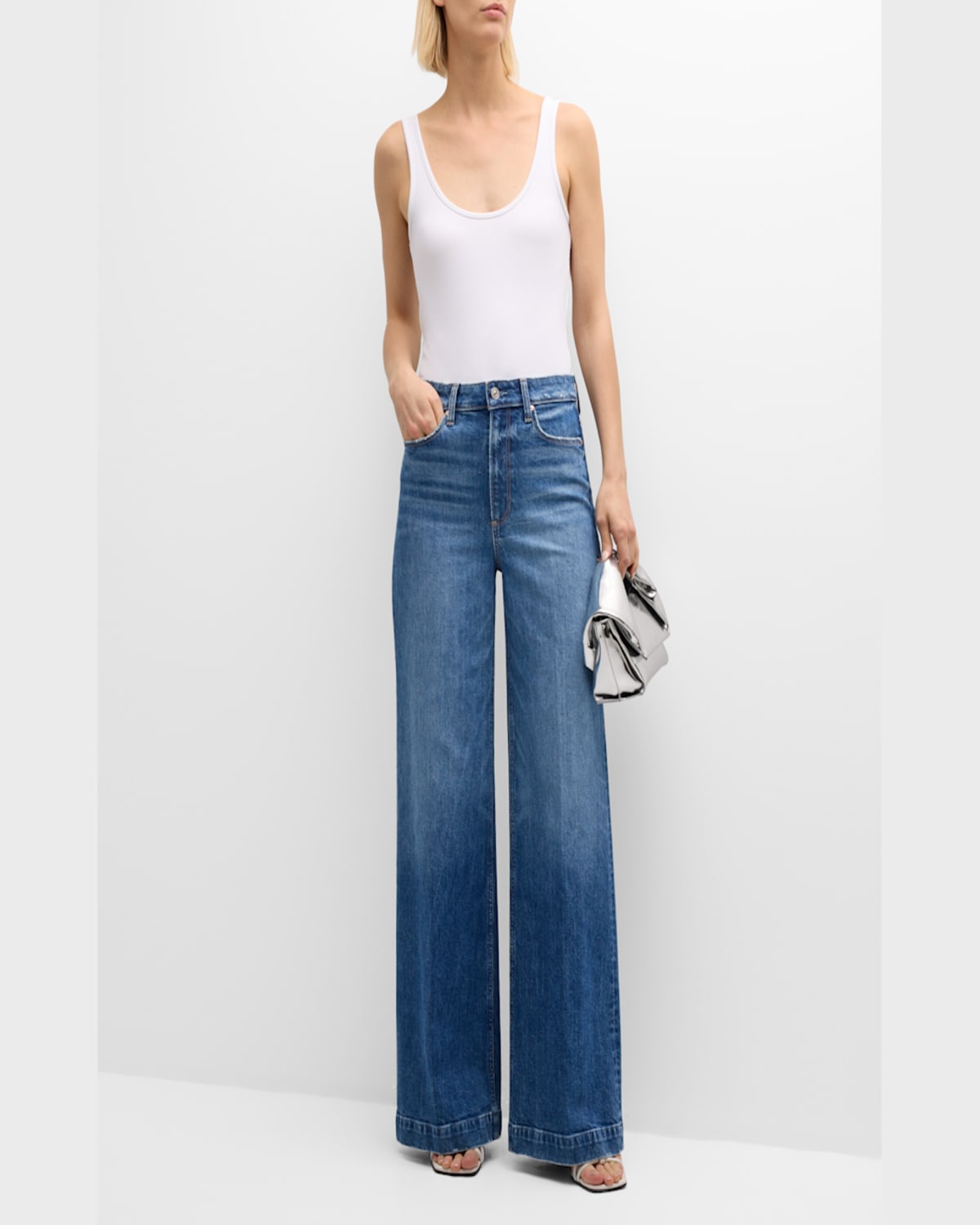 L AGENCE NICA SCOOP-NECK TANK BODYSUIT 