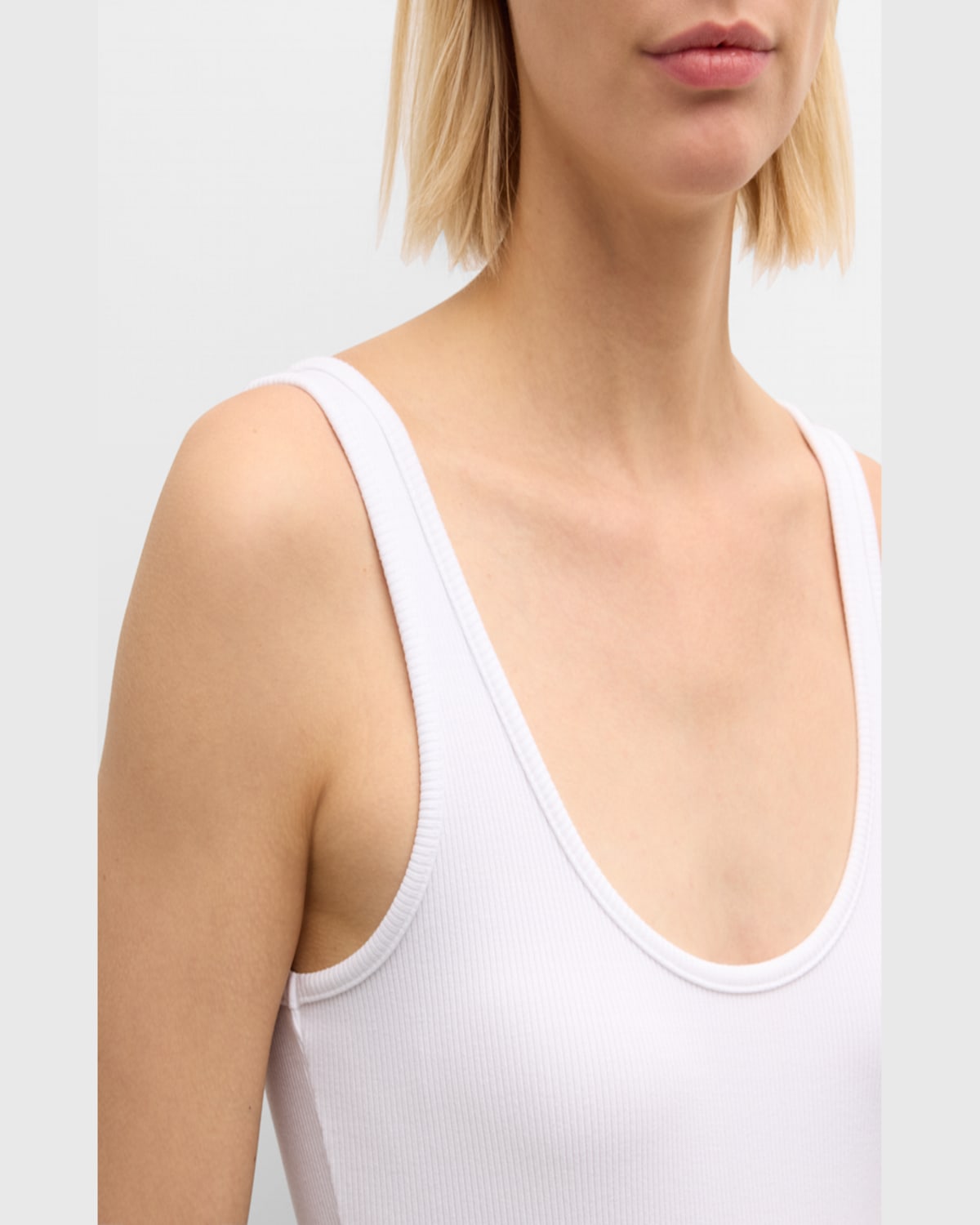 Shop L Agence Nica Scoop-neck Tank Bodysuit In Pale Orchid