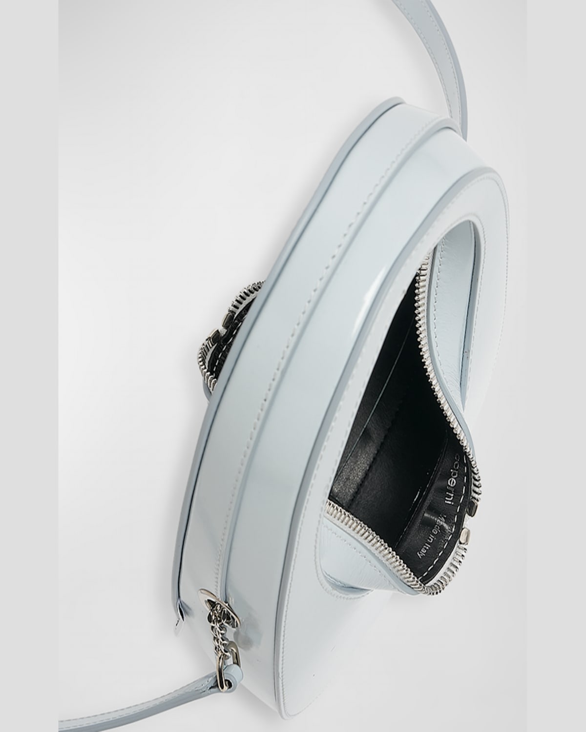 Shop Coperni Swipe Mini Leather Crossbody Bag In Black