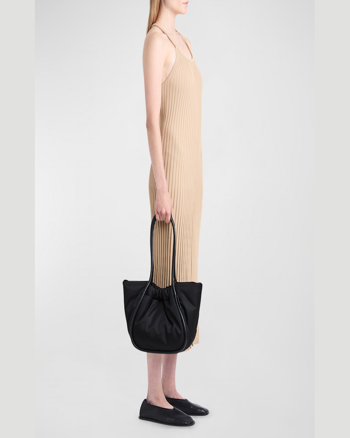 Proenza Schouler Large Ruched Puffy Nylon Tote Bag In Black