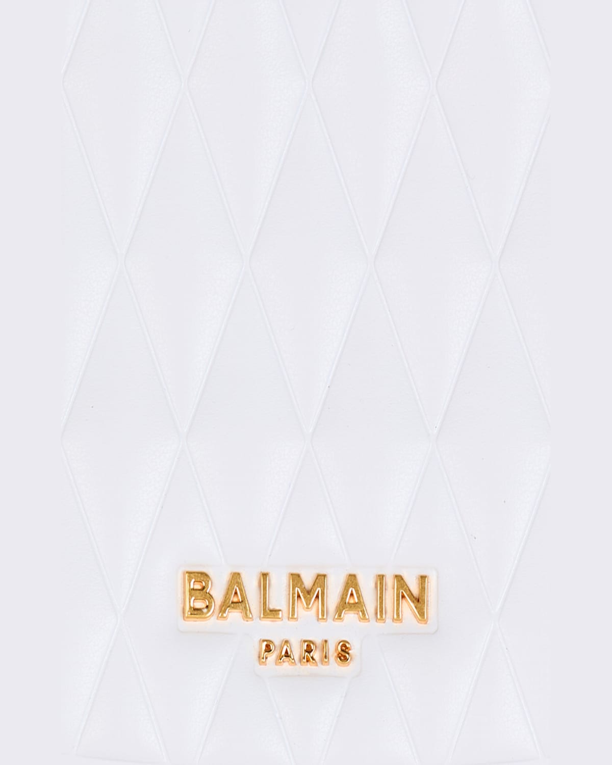 Balmain Logo Shoulder Bag In White/black