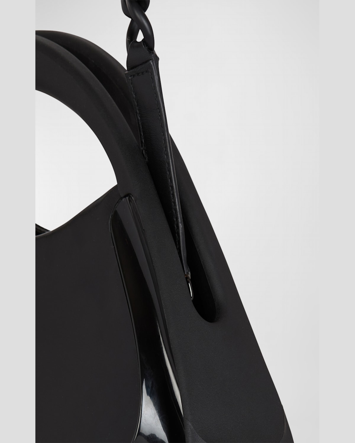 BALMAIN JOLIE MADAME MEDIUM TOP-HANDLE BAG IN SMOOTH POLYURETHANE 