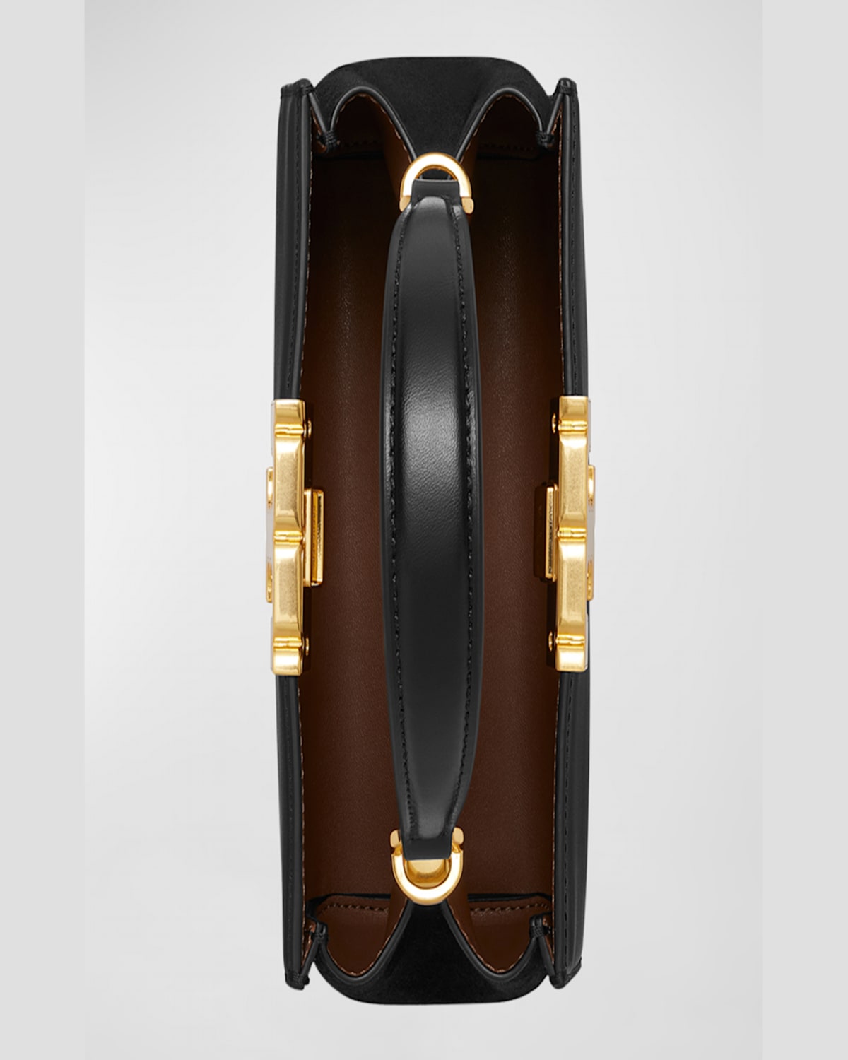 Tory Burch Eleanor Mini Leather & Suede Satchel Bag In Black