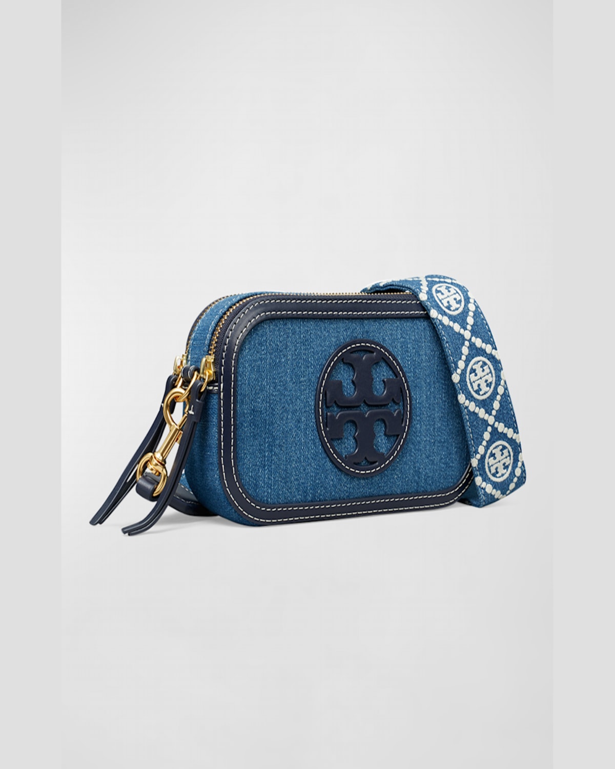 TORY BURCH MILLER MINI DENIM CROSSBODY BAG 