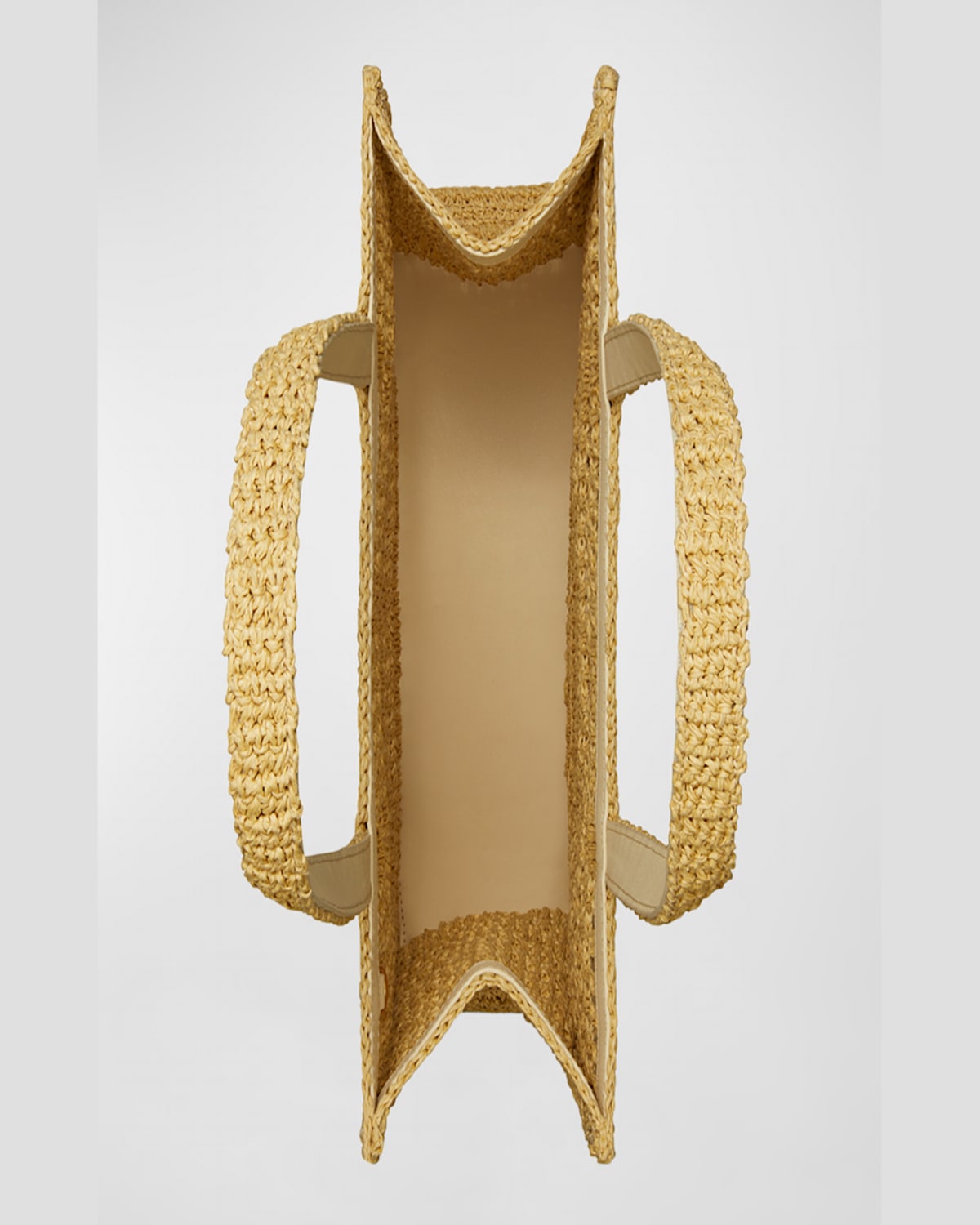Tory Burch Neutral Ella Straw Crochet Tote Bag In Natural