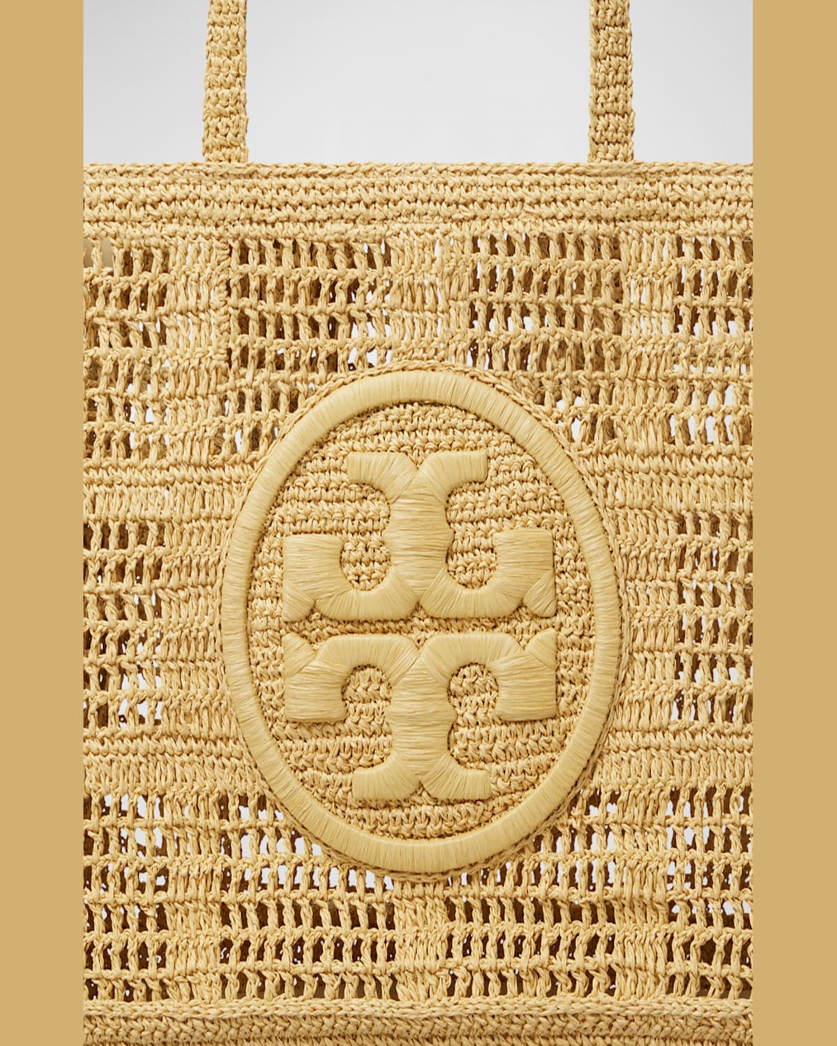 Tory Burch Ella Large Crochet Tote Bag In Natural