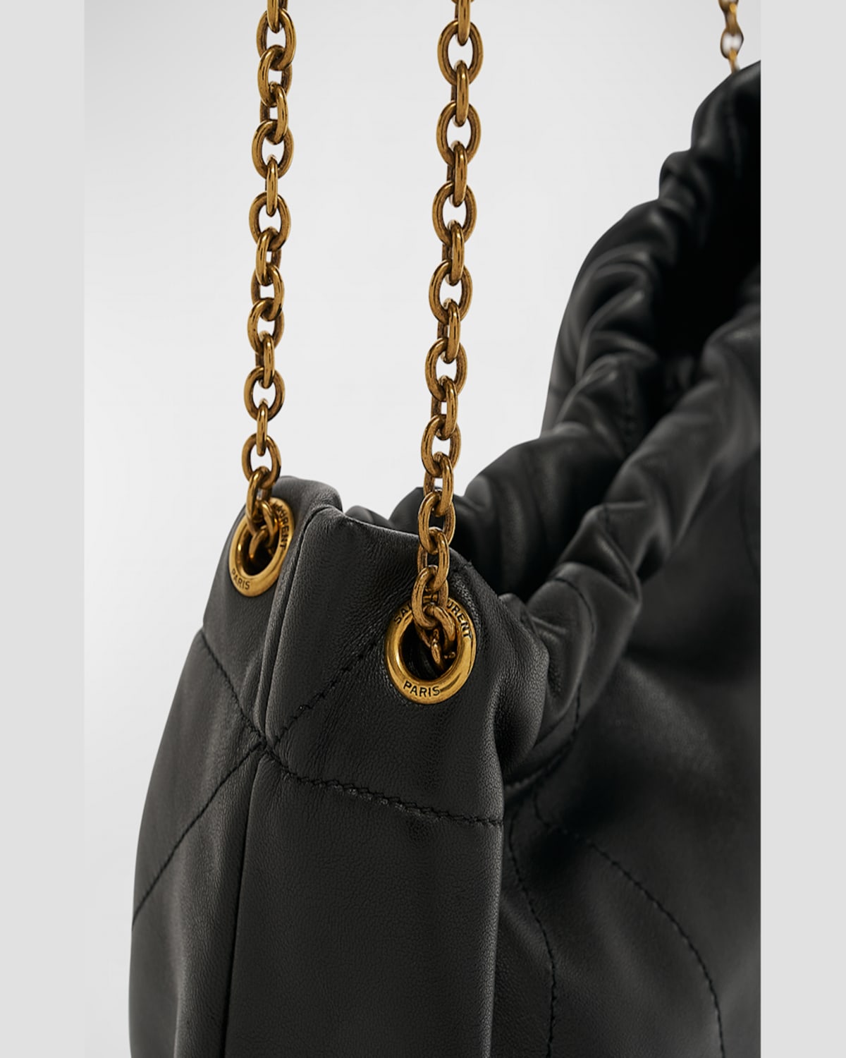 Saint Laurent Jamie 4.3 Pochon Ysl Shoulder Bag In Quilted Leather In Black