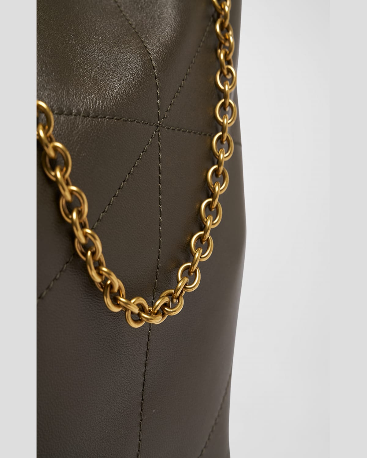 Saint Laurent Jamie 4.3 Pochon Ysl Shoulder Bag In Quilted Leather In Light Musk