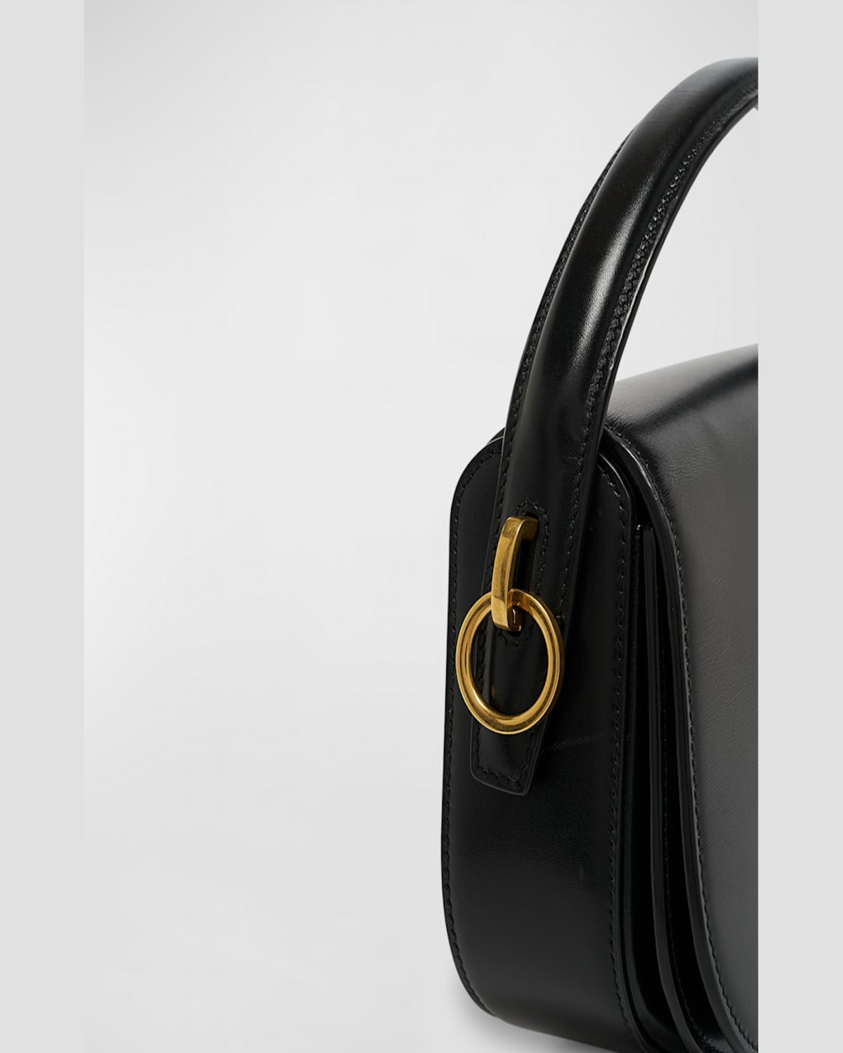 Saint Laurent Ysl Flap Crossbody Bag In Leather In Dark Currant