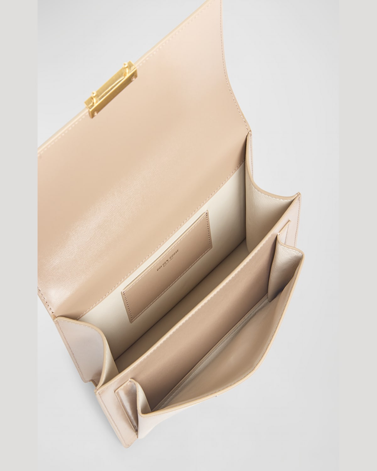 Golden Goose Venezia Flap Leather Crossbody Bag In Cappuccino