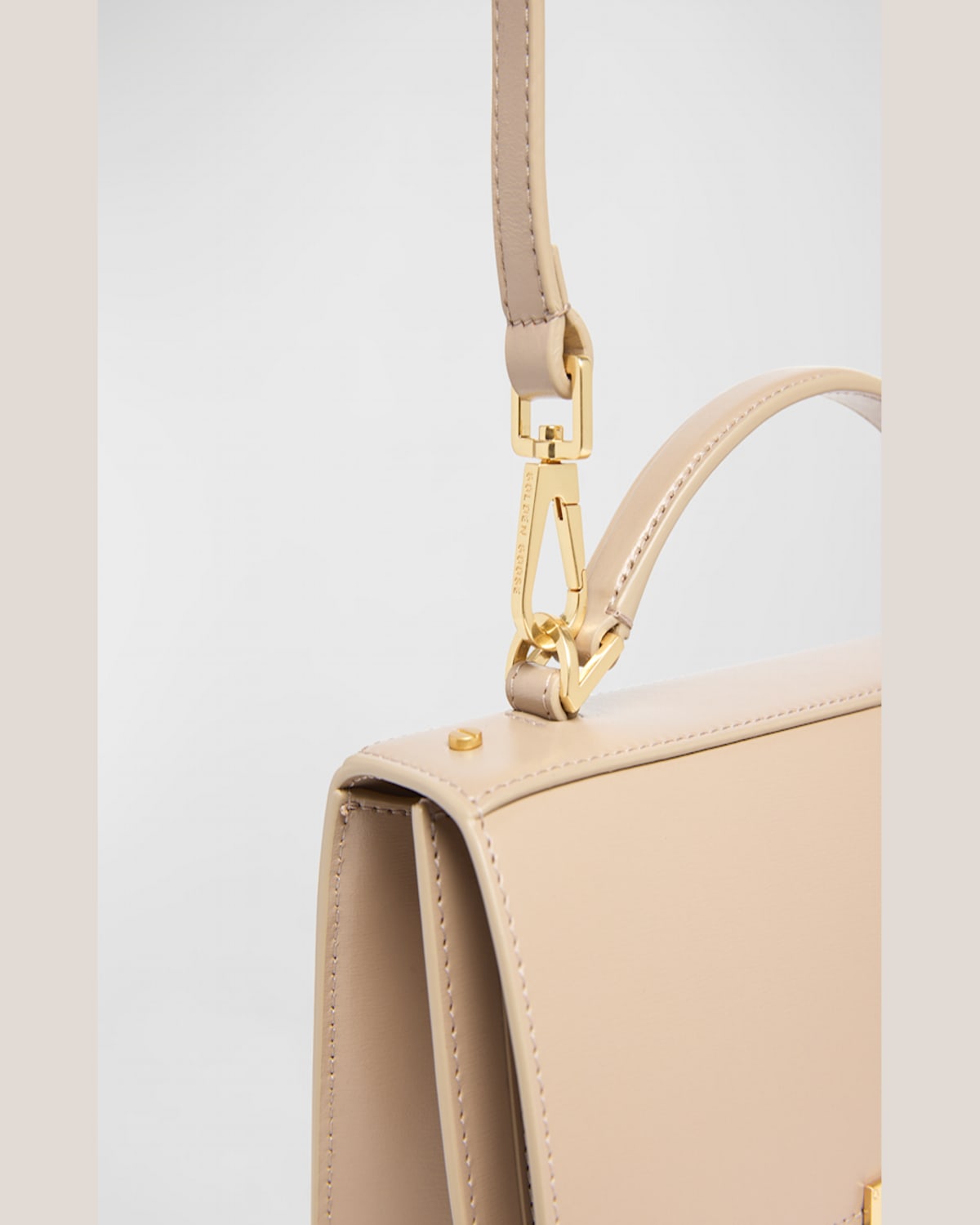 Golden Goose Venezia Flap Leather Crossbody Bag In Cappuccino
