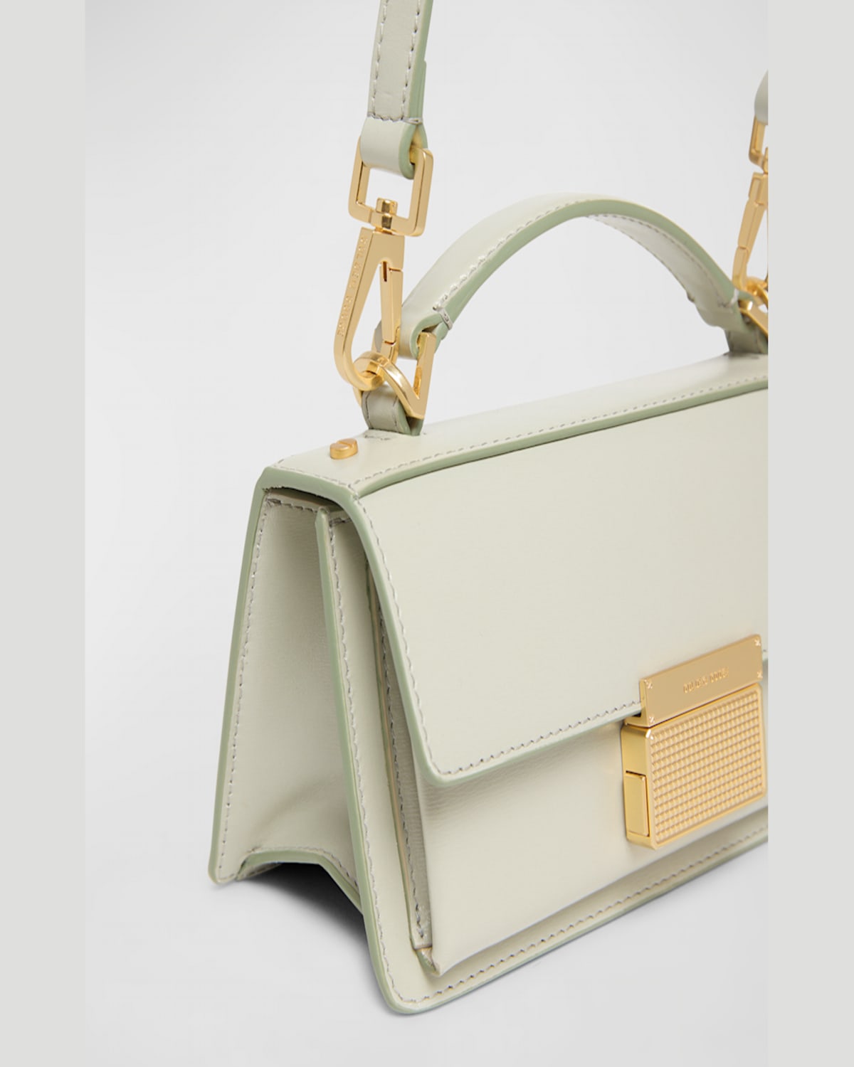 Golden Goose Venezia Small Flap Leather Crossbody Bag In Mineral Grey
