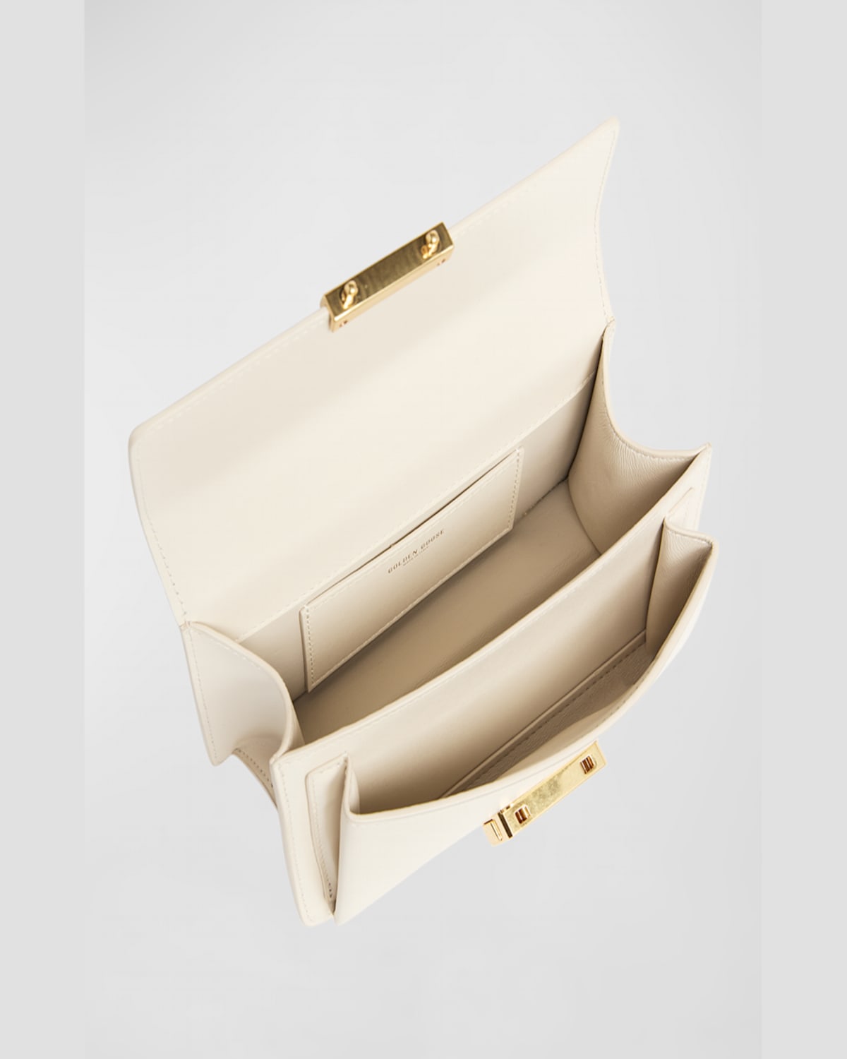 Golden Goose Venezia Small Flap Leather Crossbody Bag In Butter