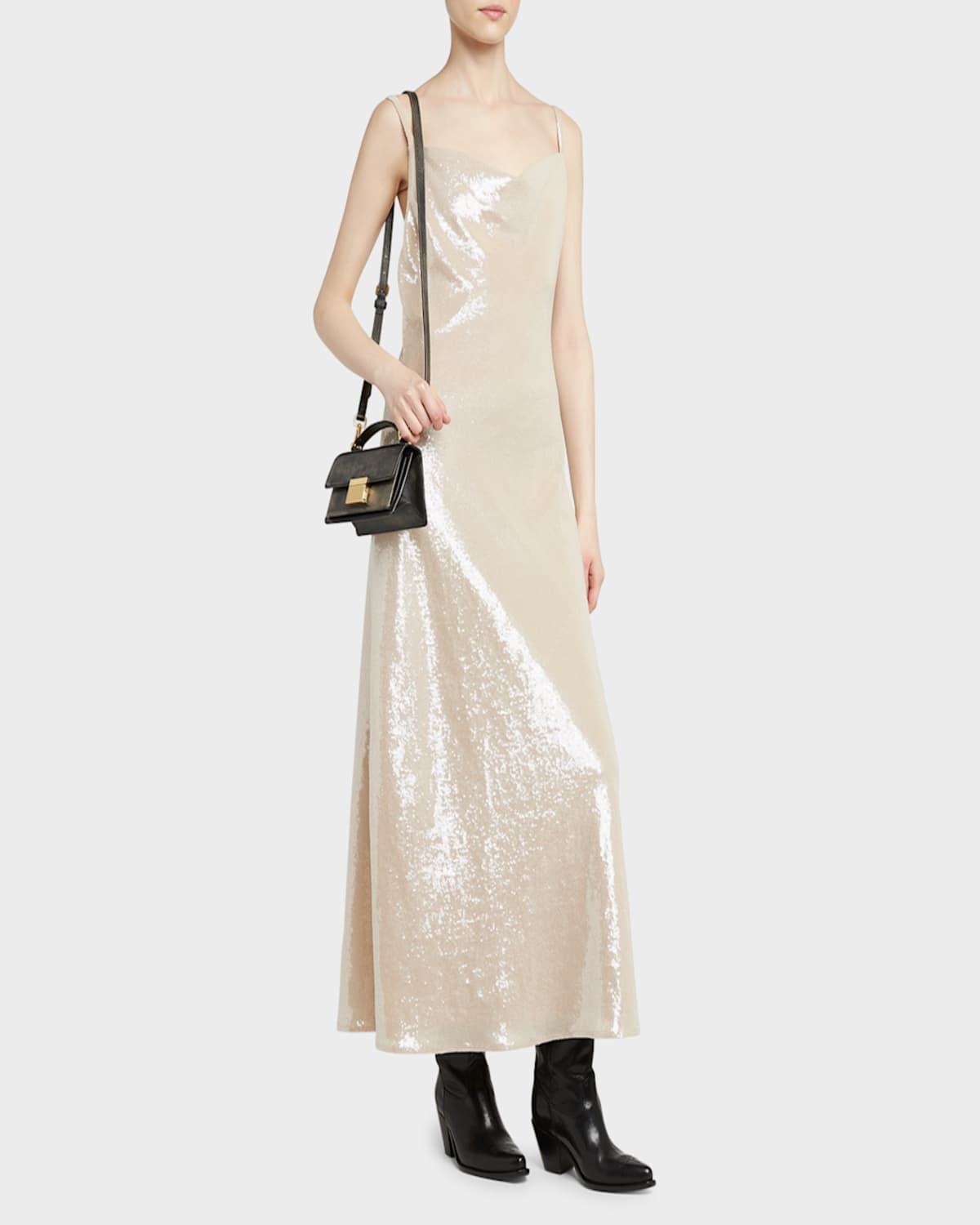 Golden Goose 'venezia' Black Hangbag With Adjustable And Removable Shoulder Strap And Clasp Closure In Black