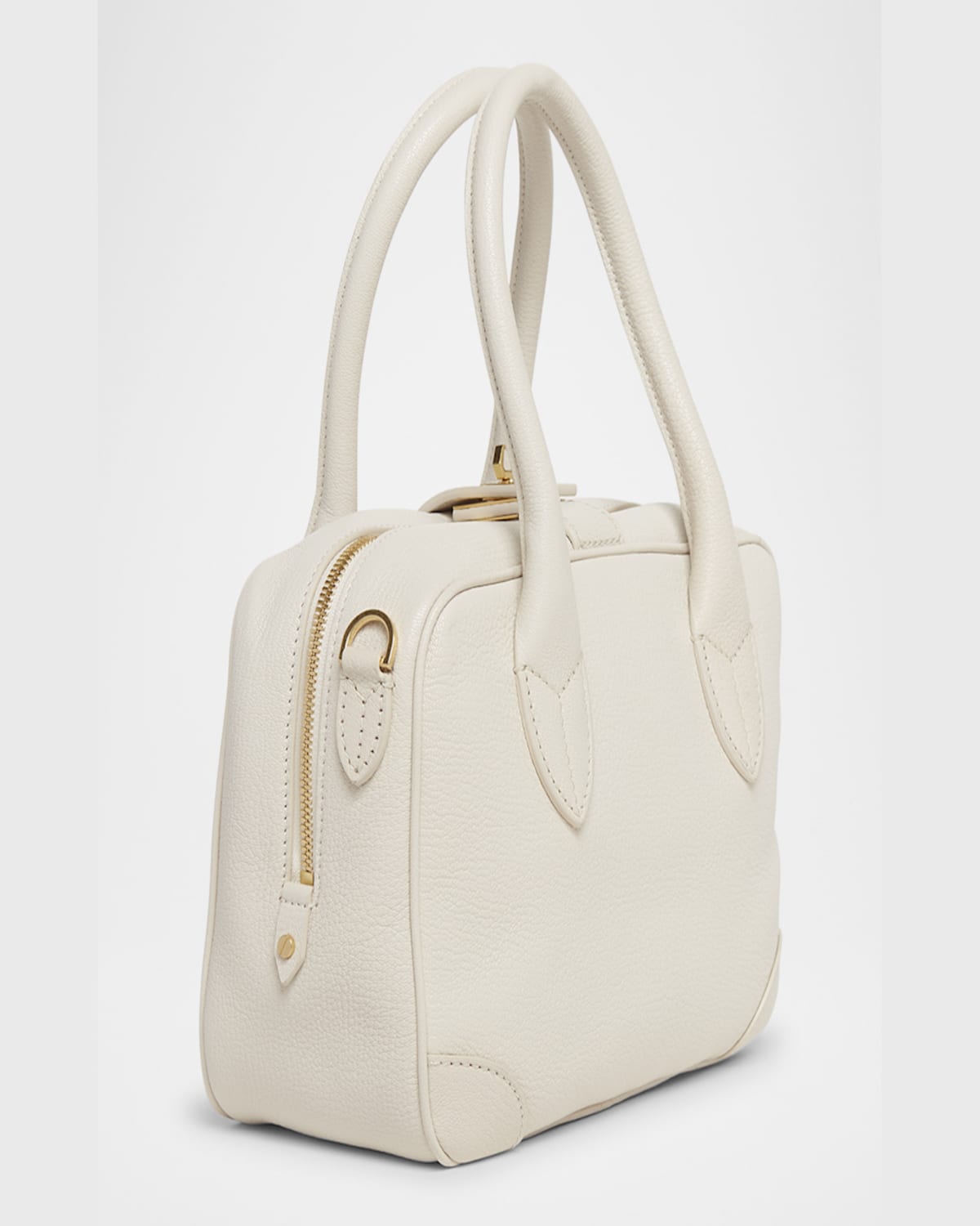 Golden Goose Vita Zip Goat Leather Top-handle Bag In Butter
