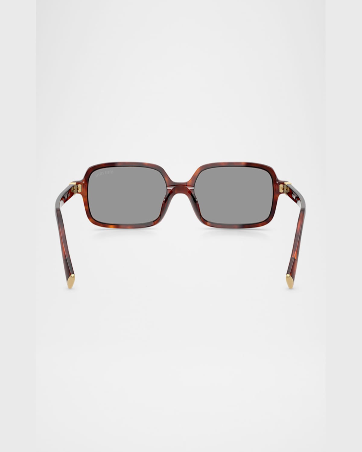 Miu Miu Logo Acetate Rectangle Sunglasses In Grey