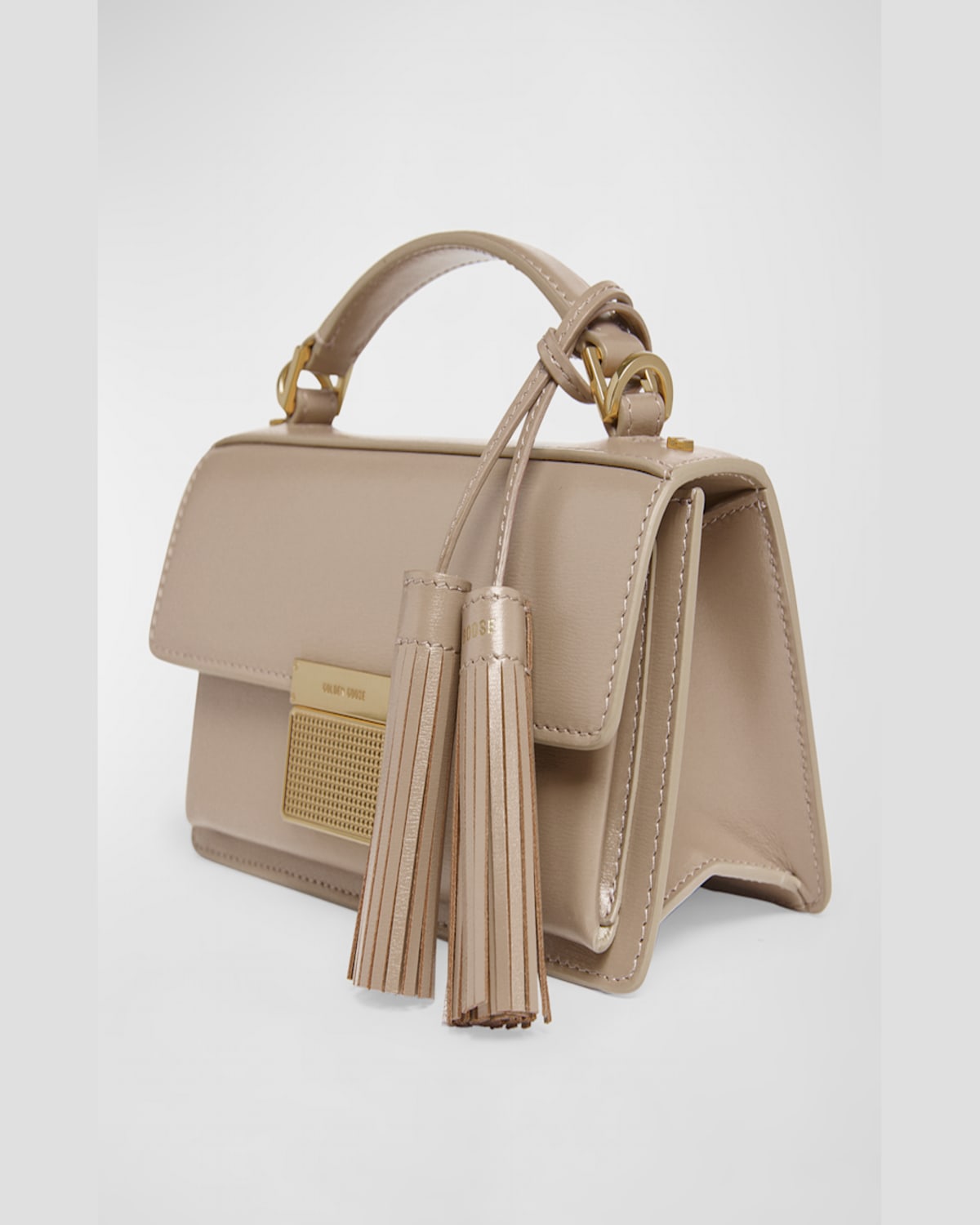 Golden Goose Leather Tassel Charm In Cappuccino