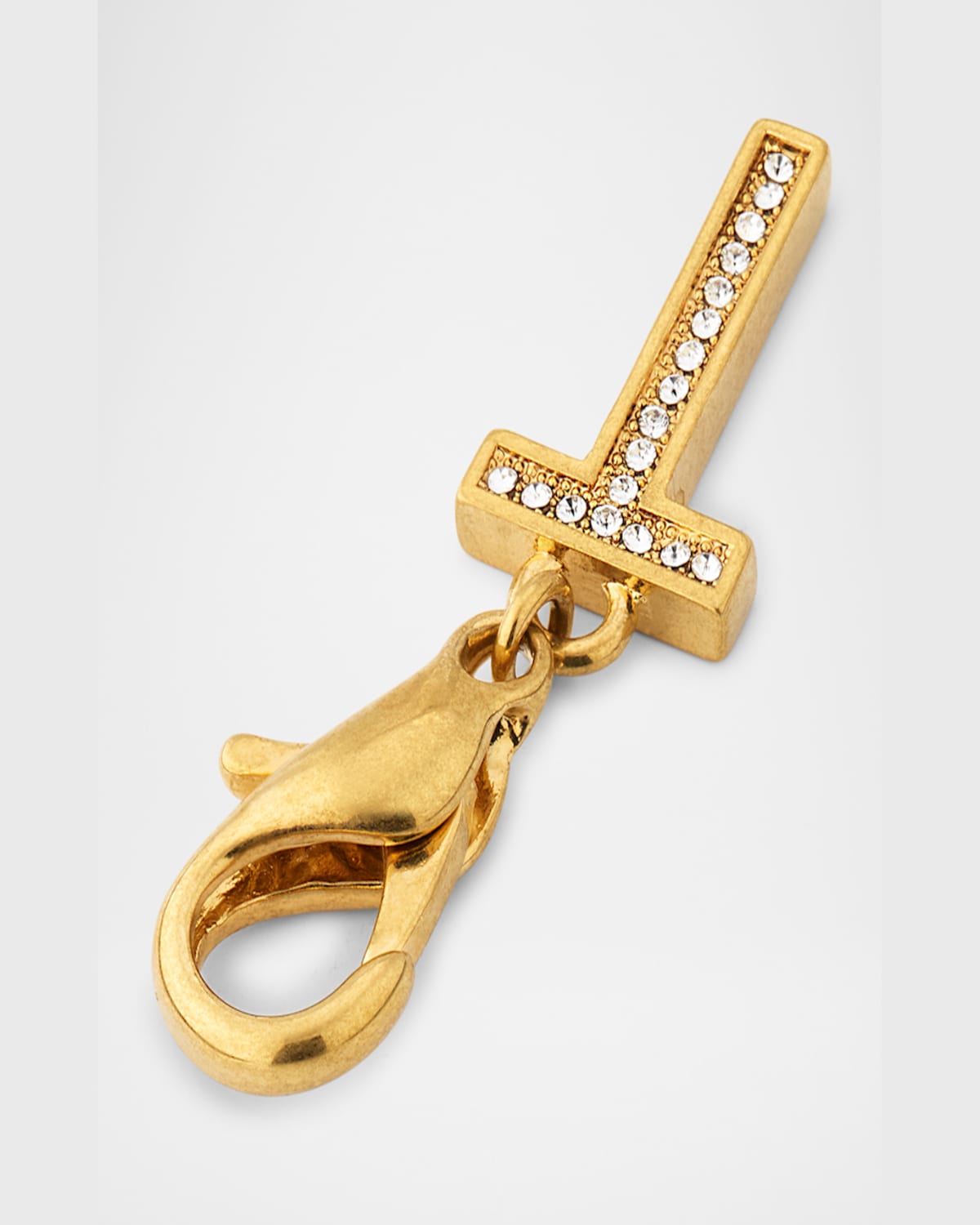 Golden Goose Golden Embellished Letter Charm In Gold