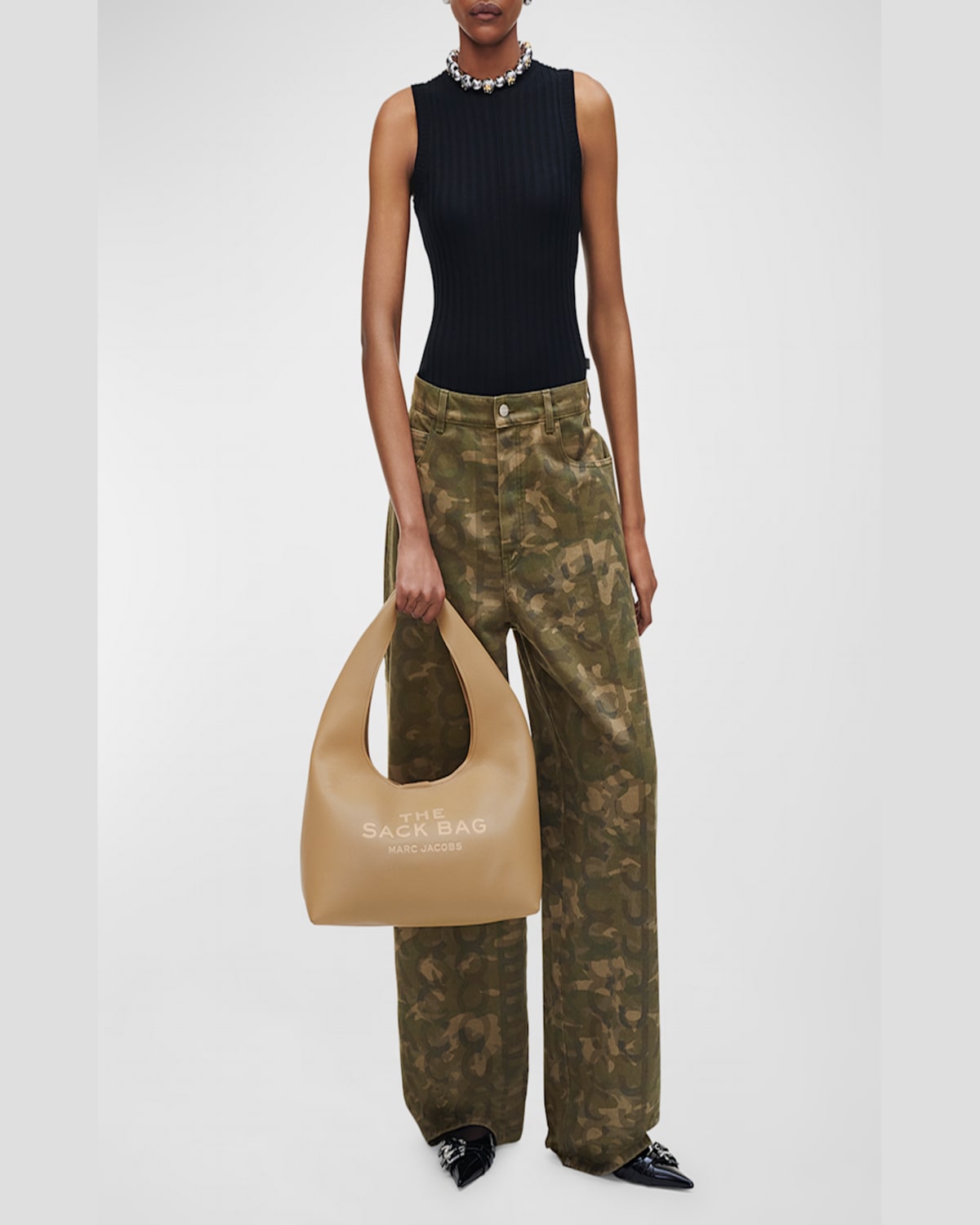 Shop Marc Jacobs The Sack Bag In Camel
