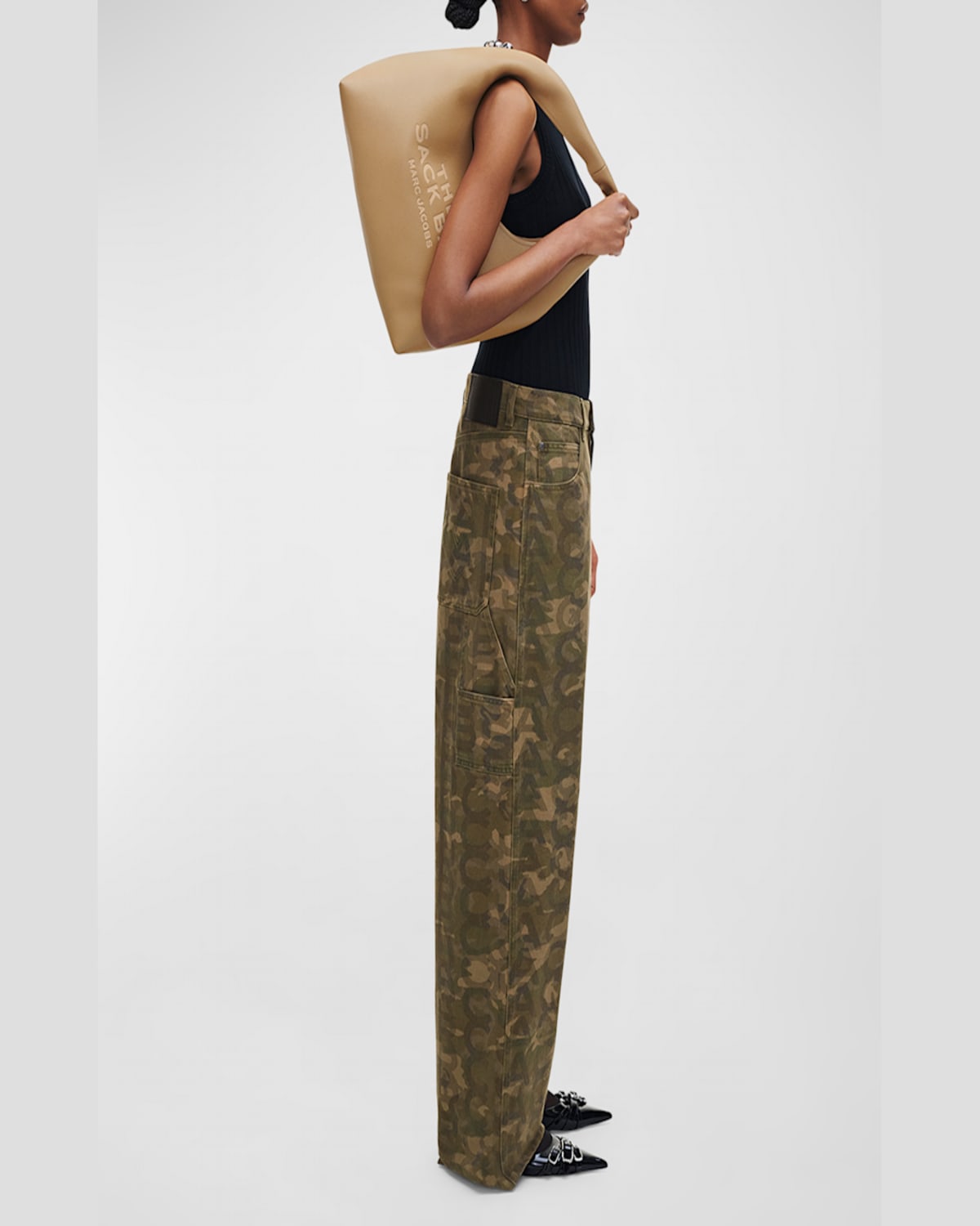 Shop Marc Jacobs The Sack Bag In Camel