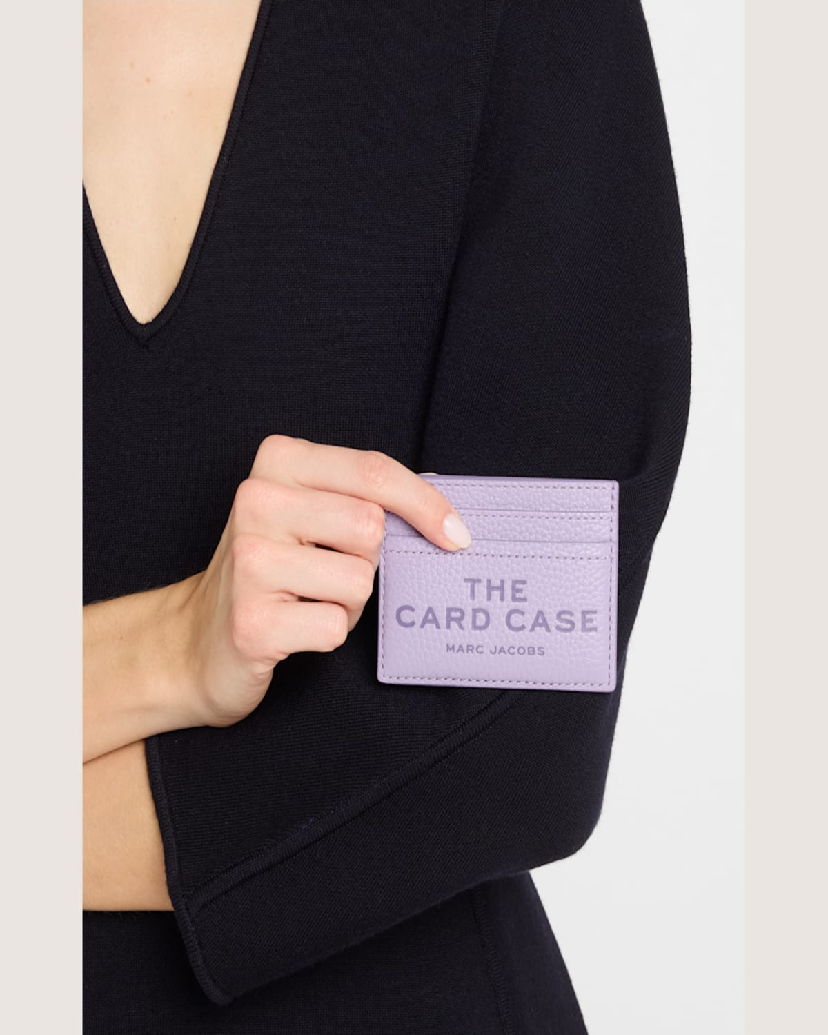 Marc Jacobs The Leather Card Case In Bow Pink