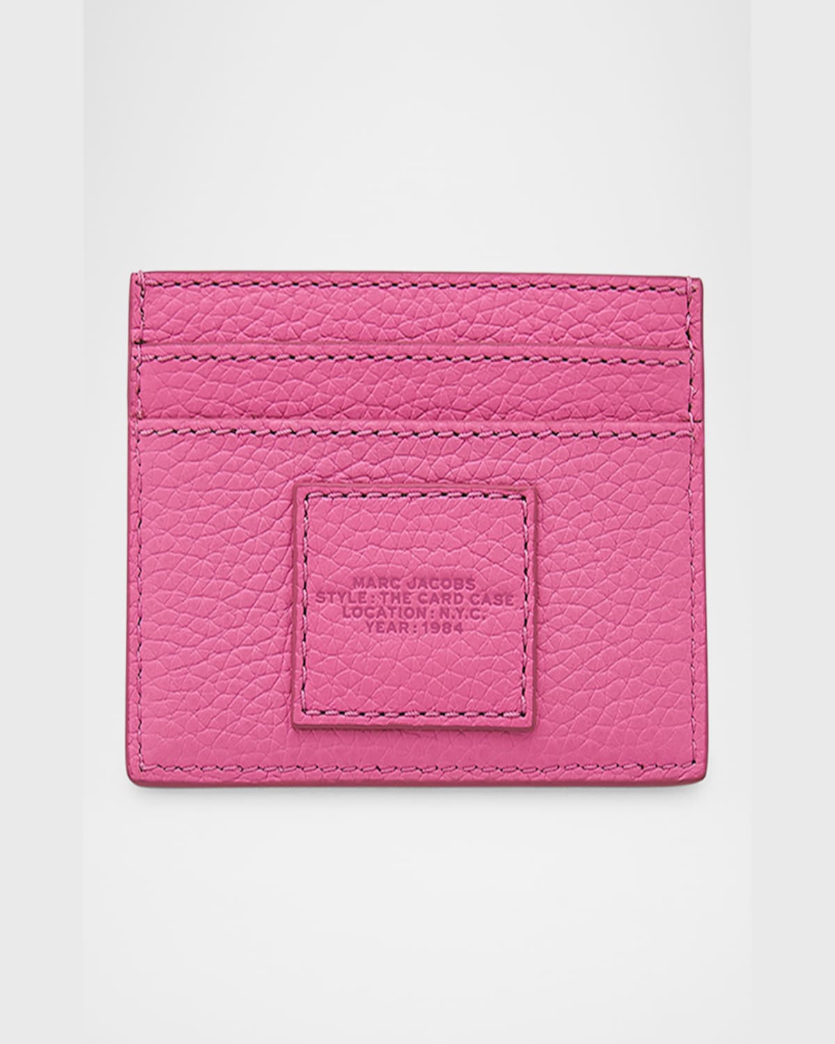 Marc Jacobs The Leather Card Case In Bow Pink