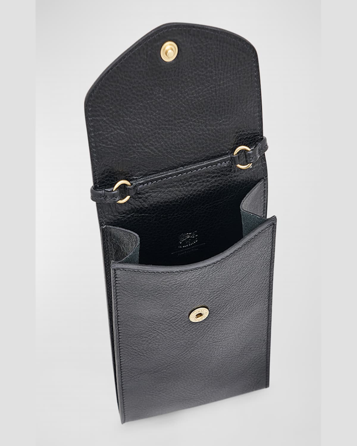 Il Bisonte Bigallo Phone Pouch Crossbody Bag In Black