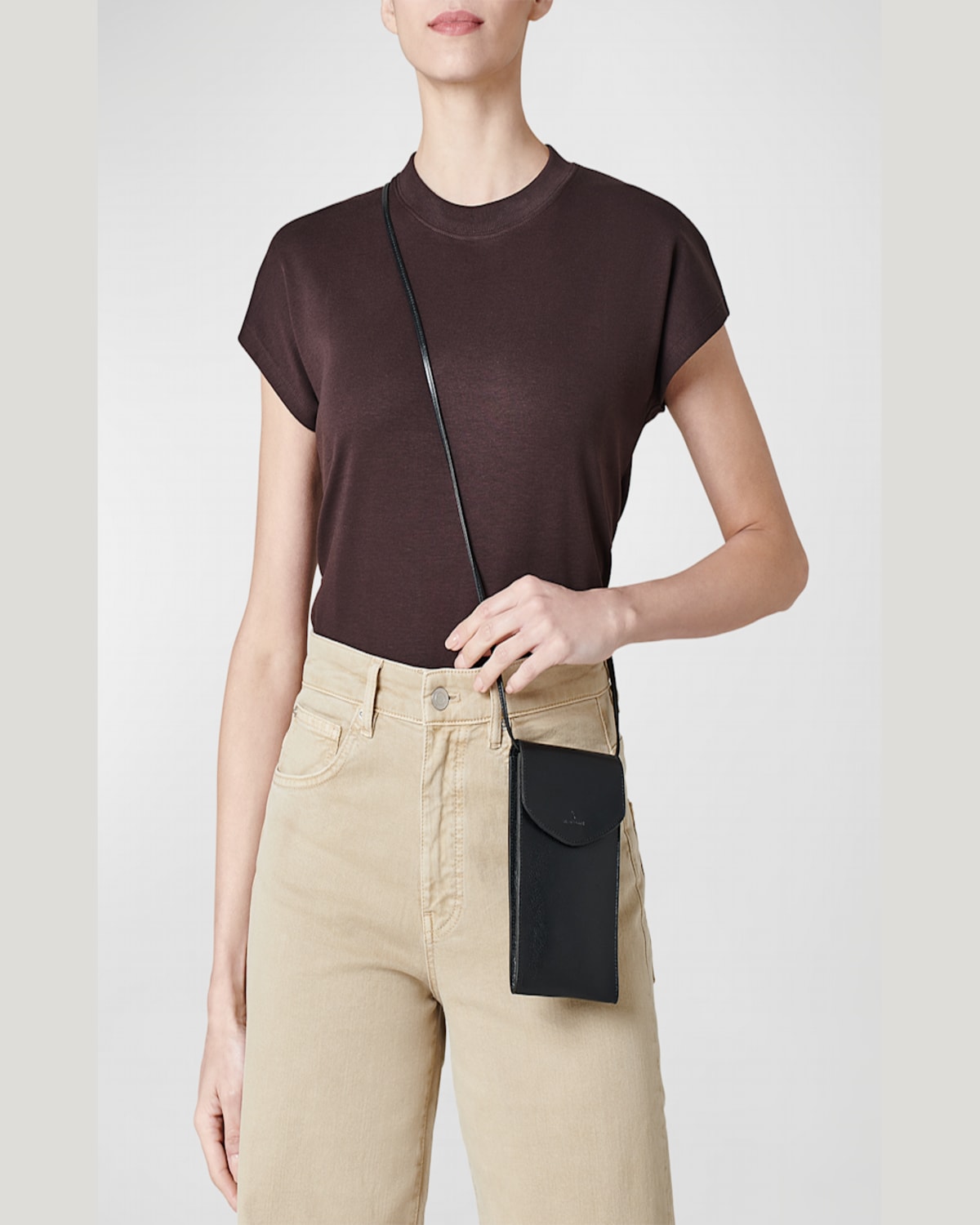 Il Bisonte Bigallo Phone Pouch Crossbody Bag In Black