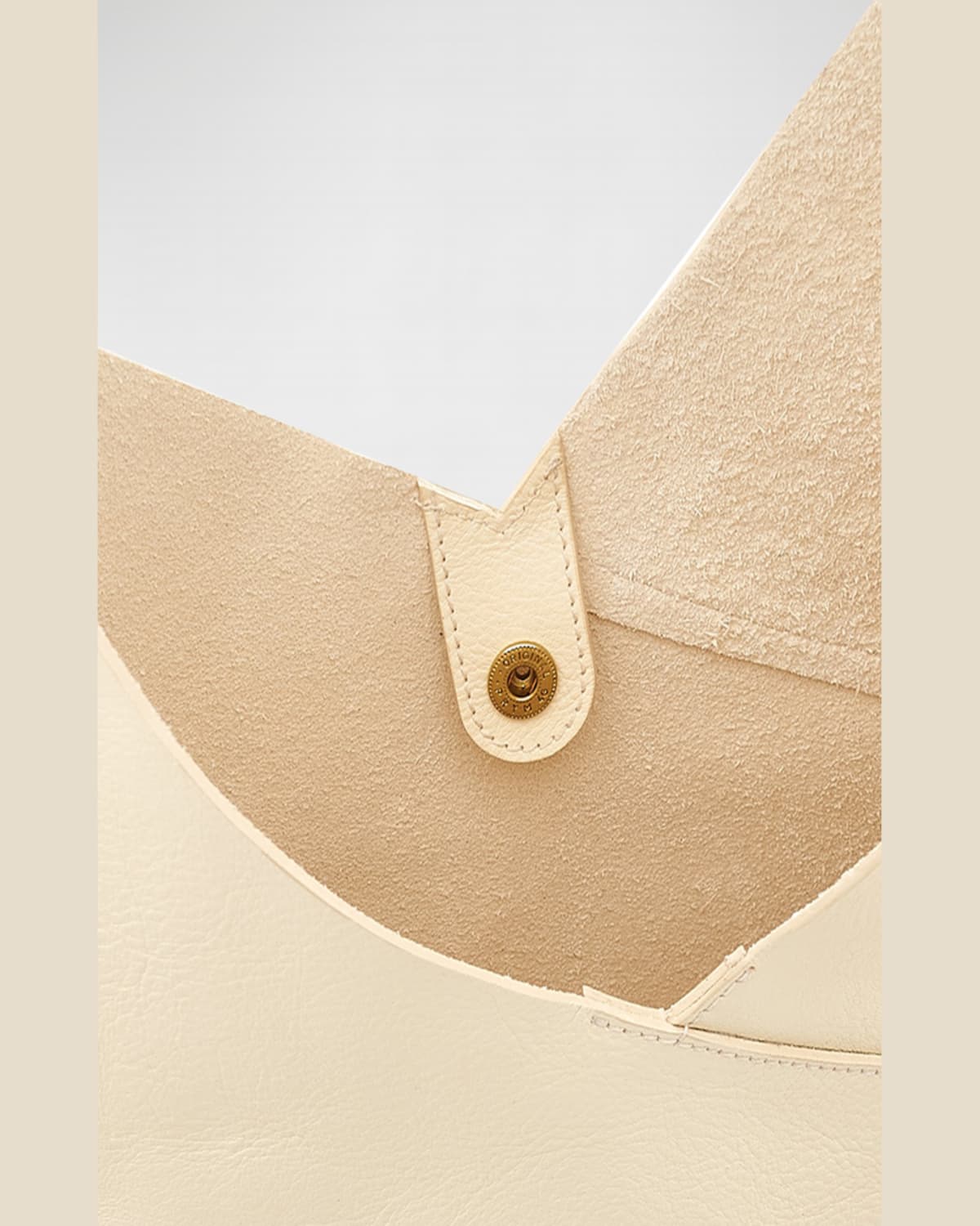 Il Bisonte Malibu Leather Shoulder Bag In Bianco Latte