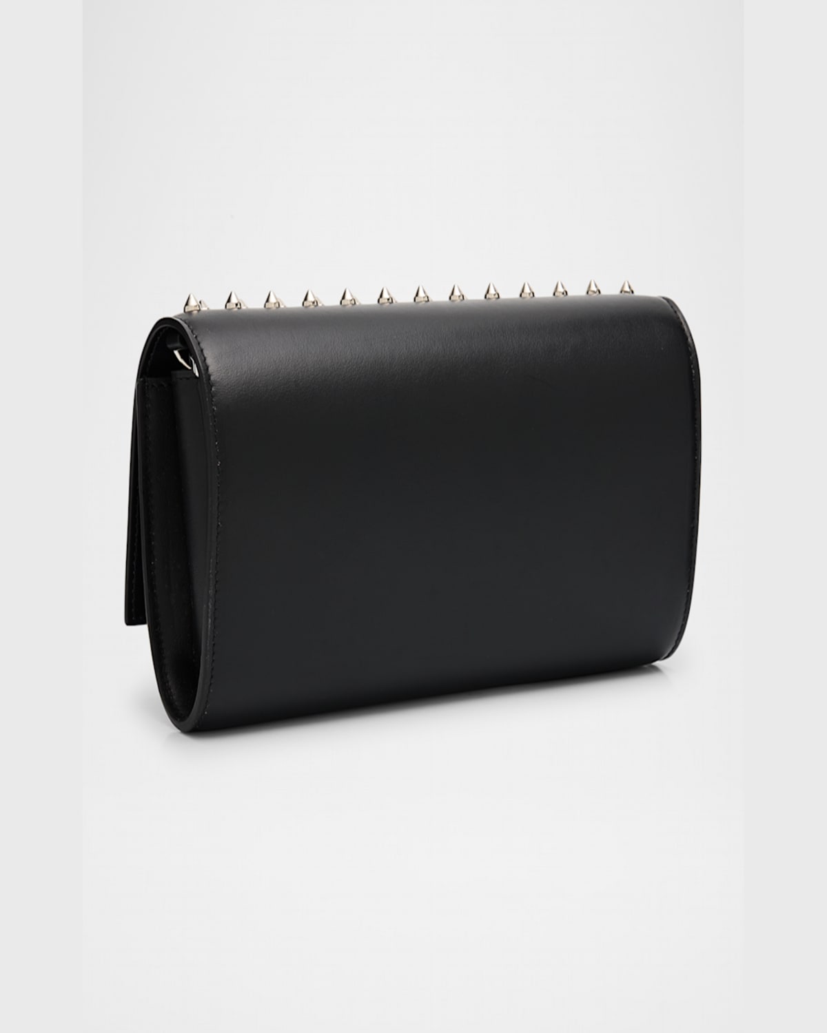Christian Louboutin Rivet Shoulder Bag In Black/silver