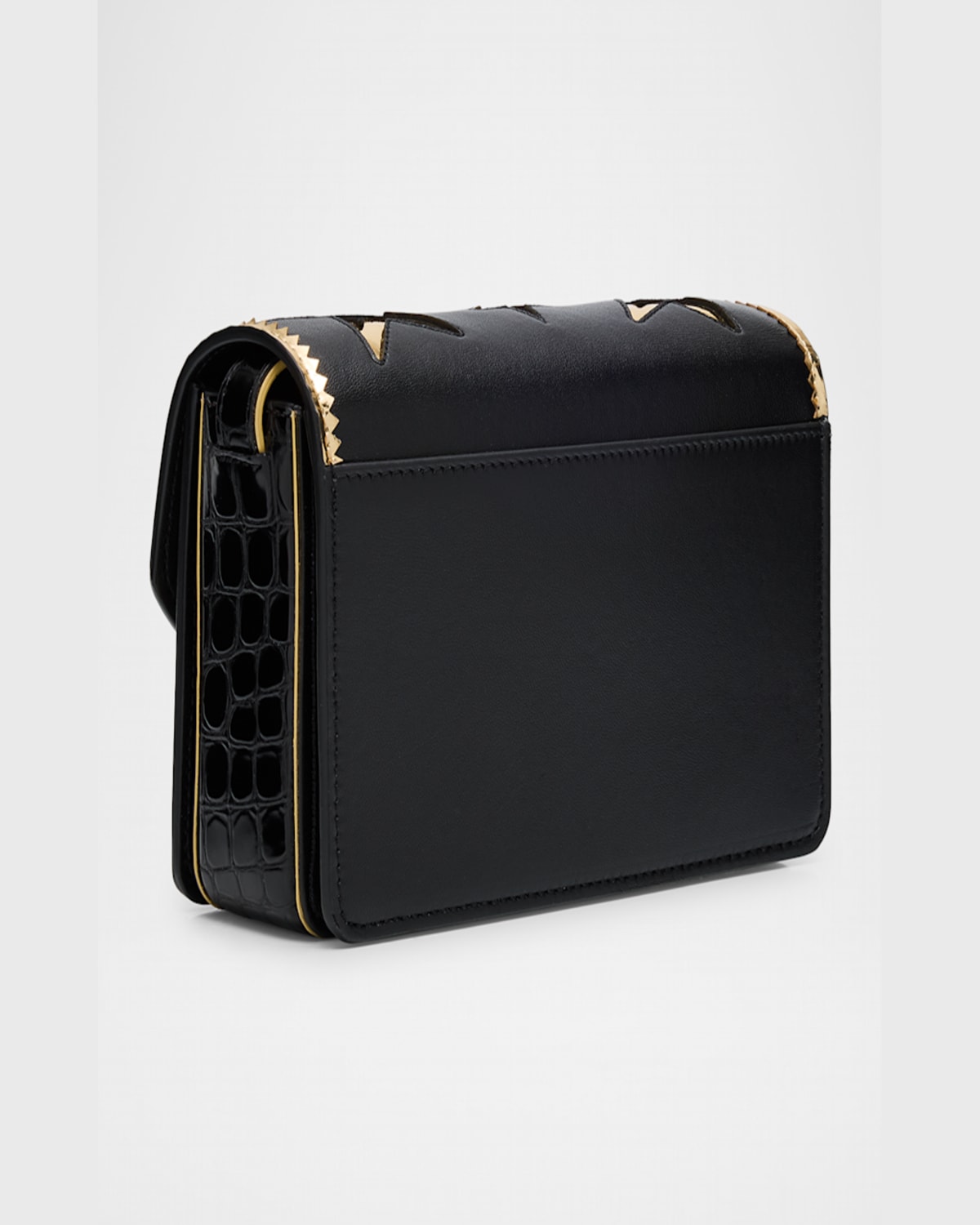 Christian Louboutin Giddy Loubi54 Small Embossed Crossbody Bag In Black