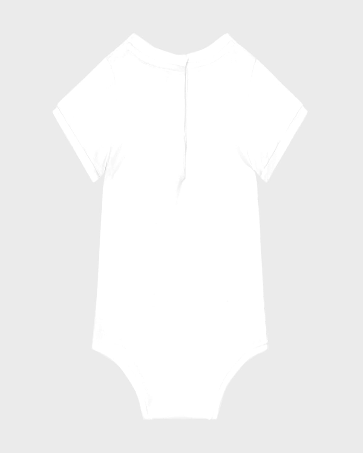 Dolce & Gabbana Girl's Logo-print Bodysuit In Natural