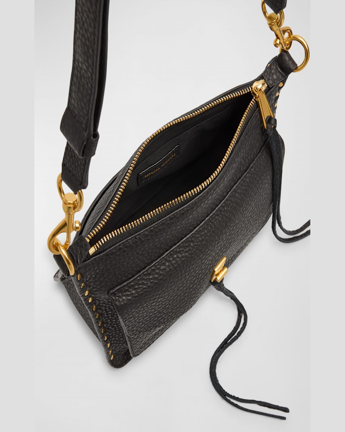 Rebecca Minkoff Darren Signature Leather Shoulder Bag In Caramello
