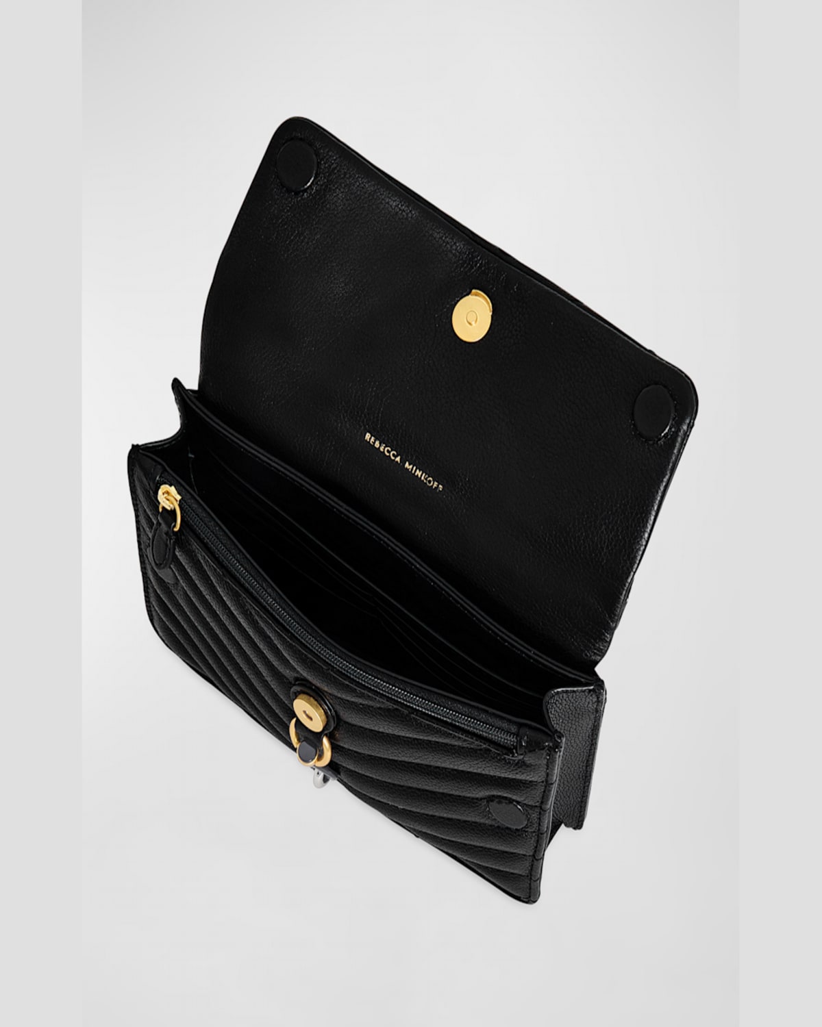 Rebecca Minkoff Edie Mini Quilted Leather Chain Crossbody Bag In Black